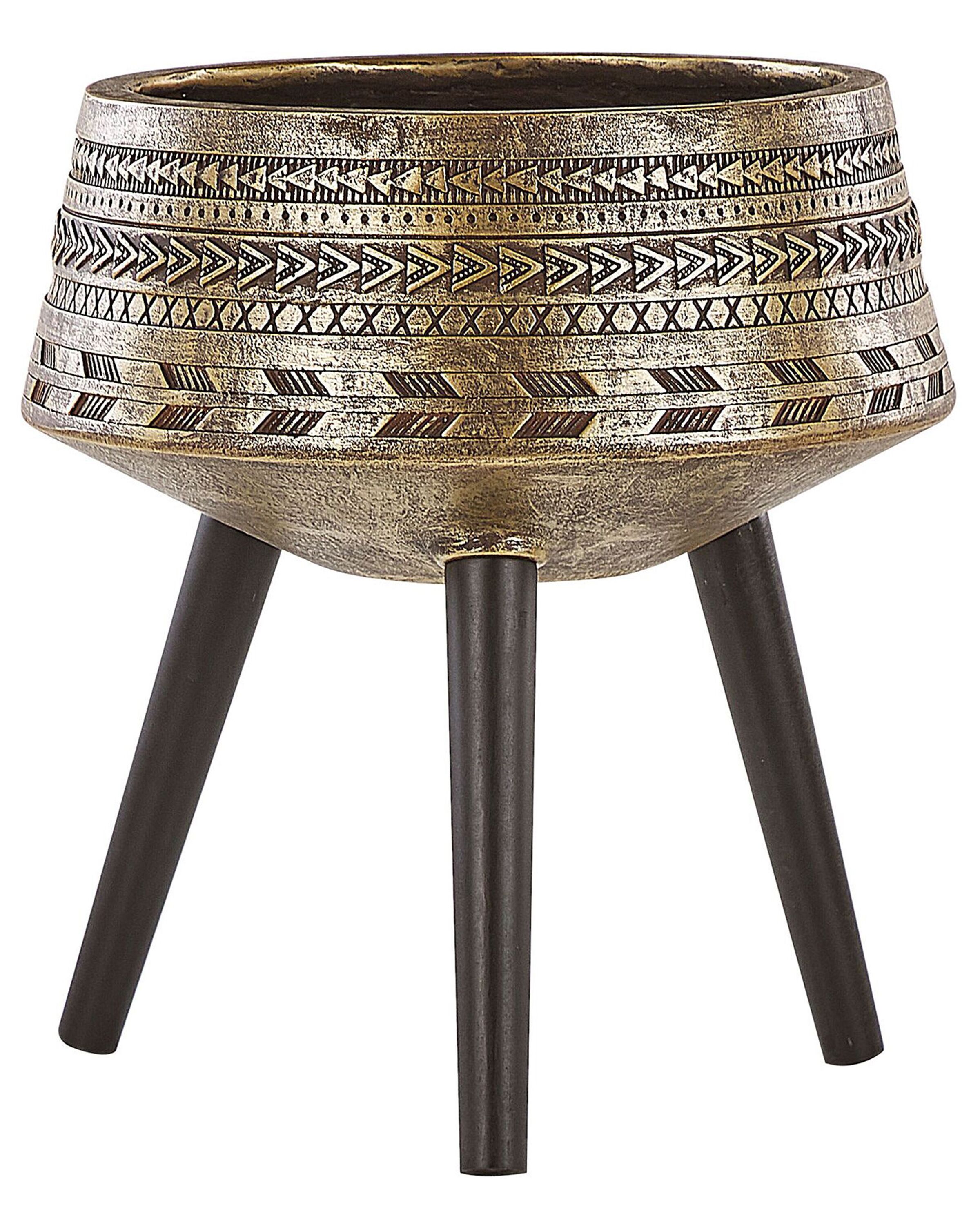Plant Pot Stand 50 x 50 x 51 cm Gold VARDIANI - Gemini Interiors