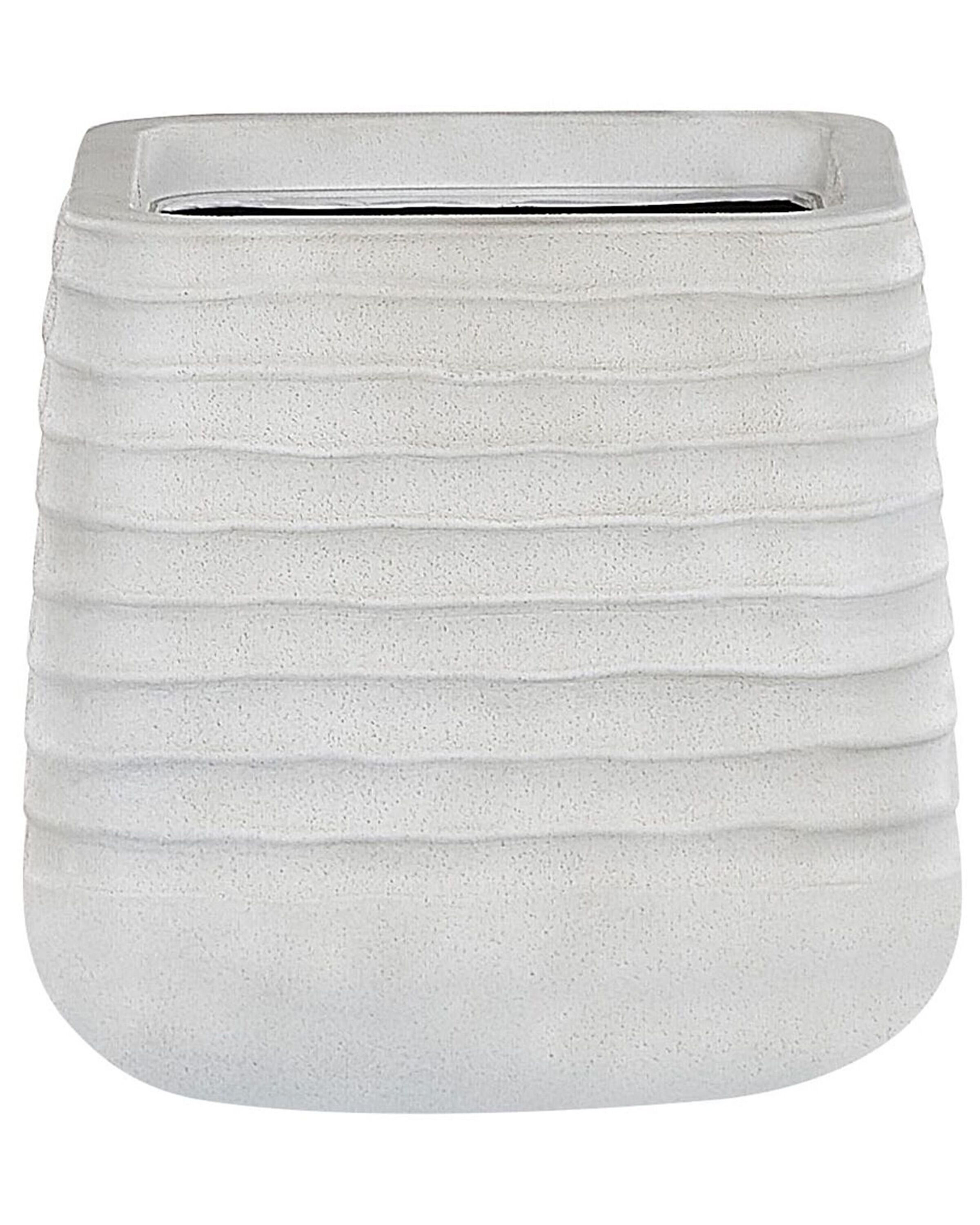 Plant Pot 28 x 28 x 27 cm White PARIKIA - Gemini Interiors