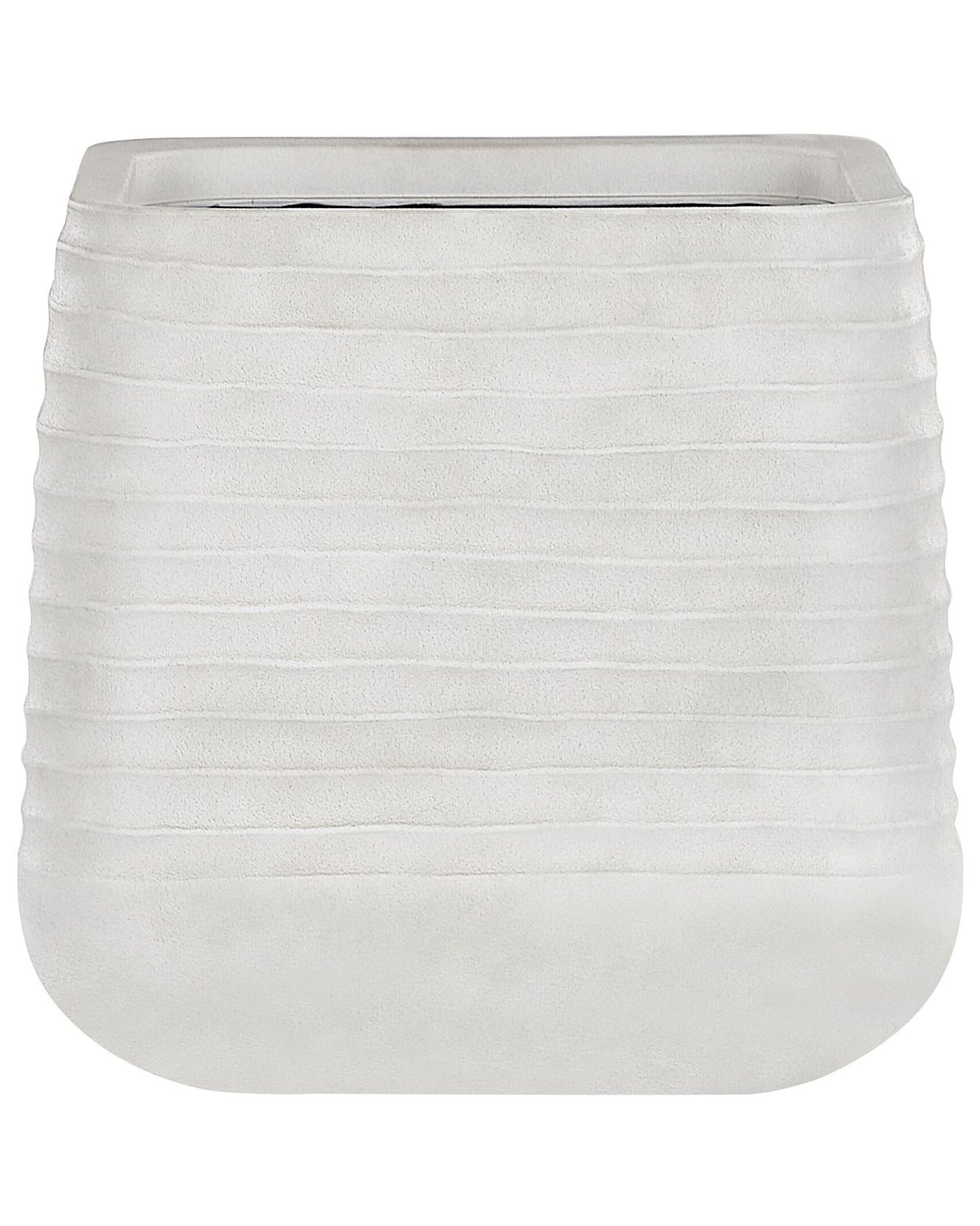 Plant Pot 50 x 50 x 49 cm White PARIKIA - Gemini Interiors