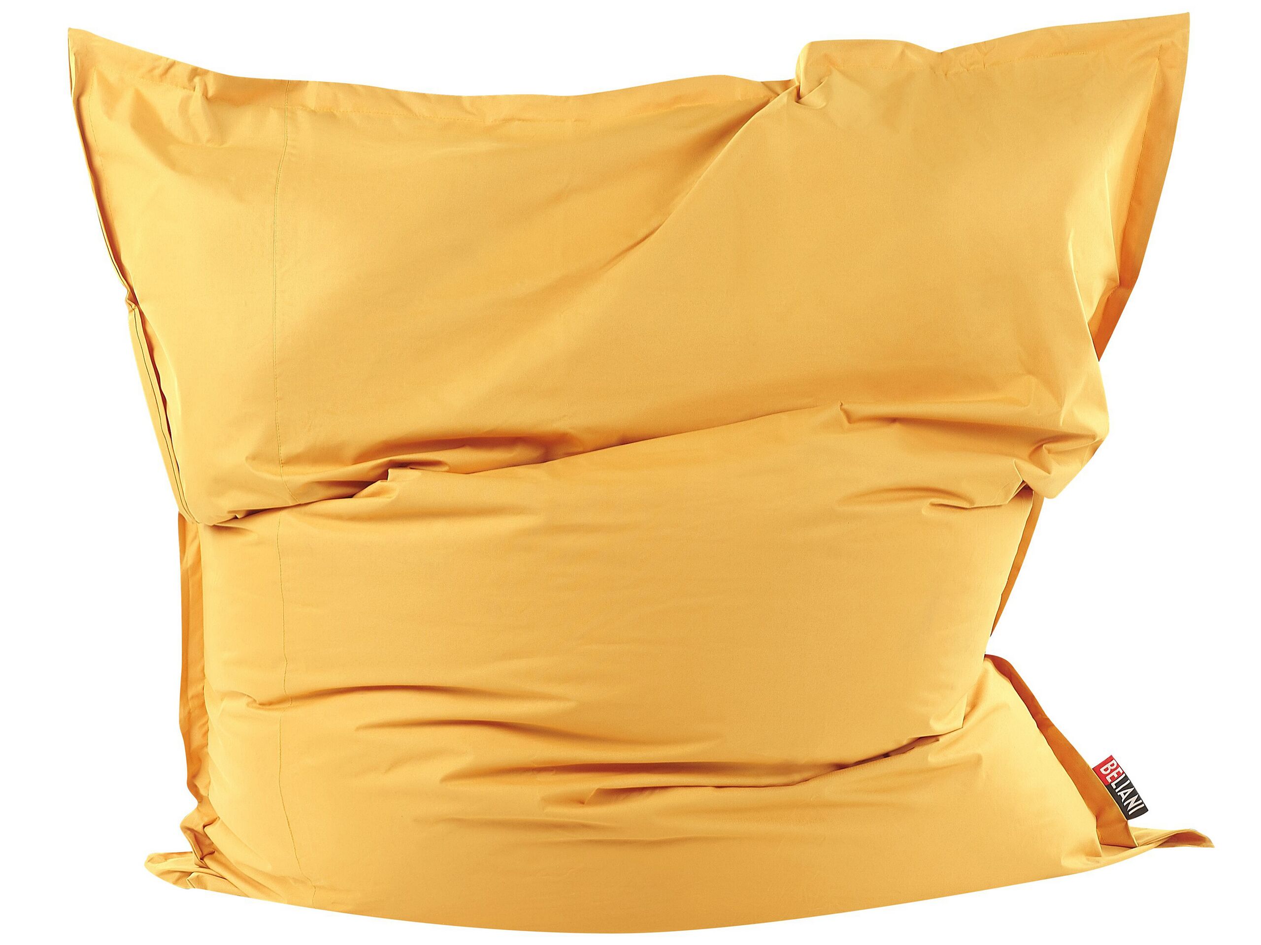 Extra Large Bean Bag 180 x 230 cm Yellow FUZZY - Gemini Interiors