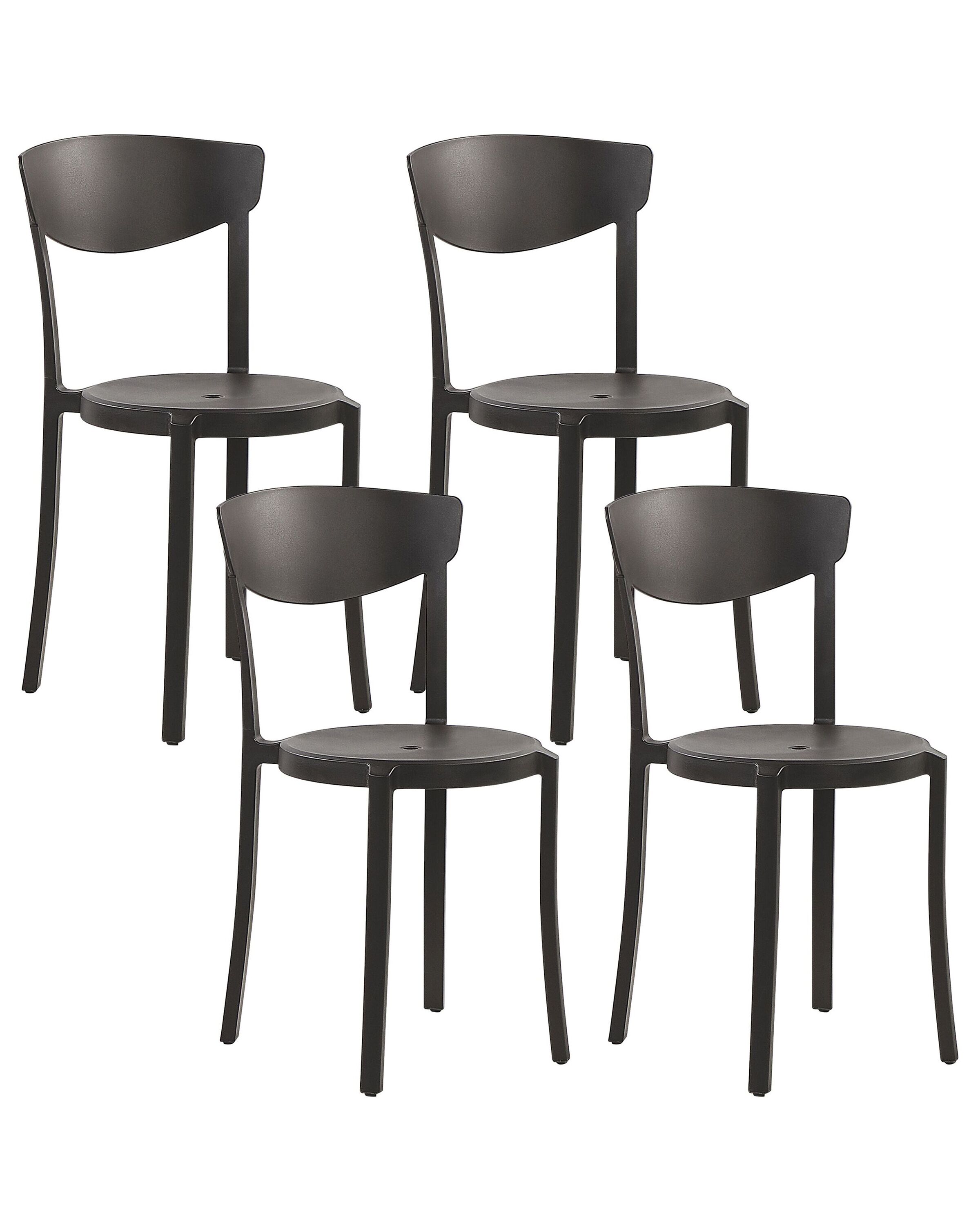 Set of 4 Dining Chairs Black VIESTE - Gemini Interiors