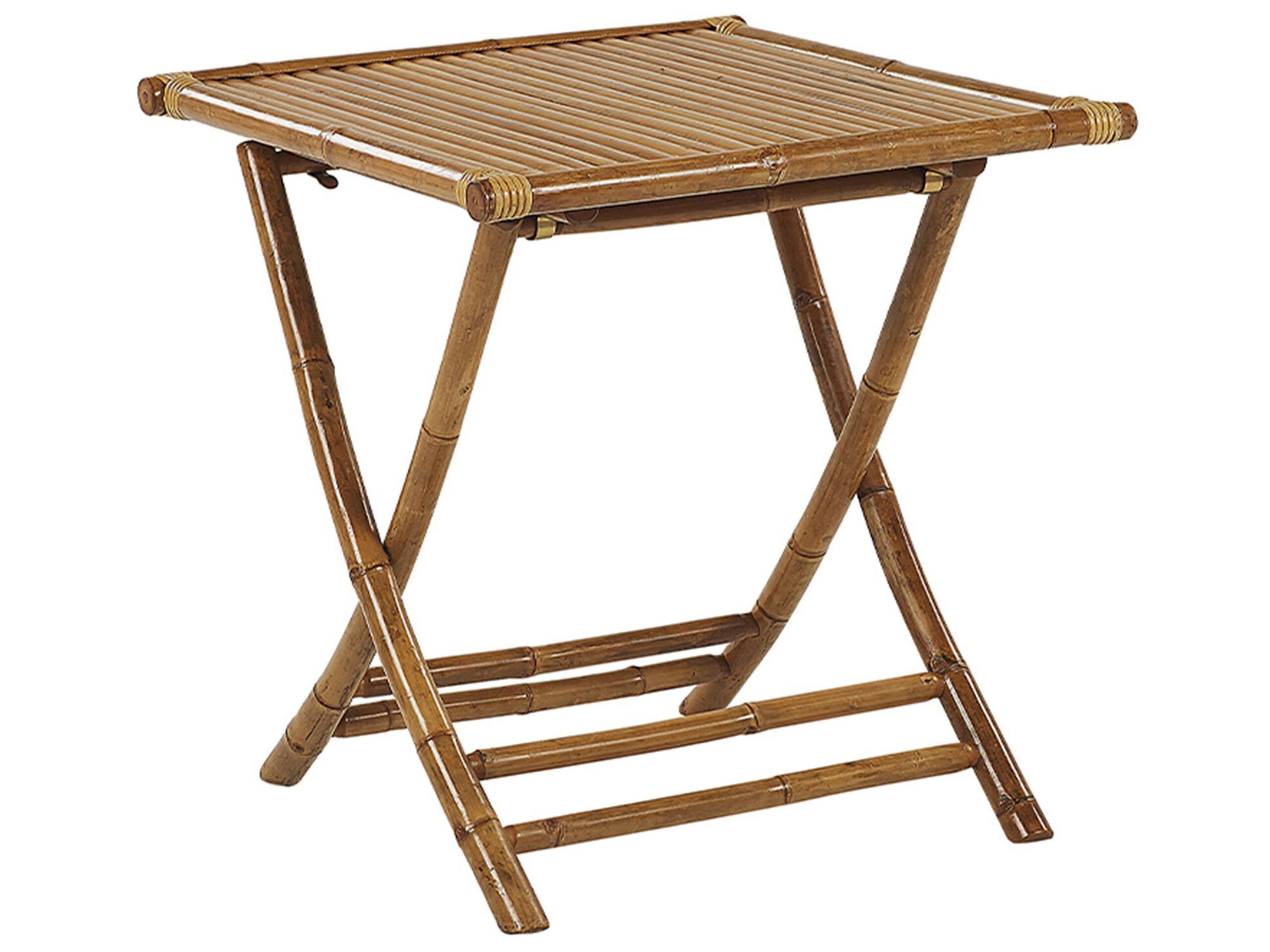 Bamboo Bistro Table 70 x 70 cm Light Wood MOLISE - Gemini Interiors