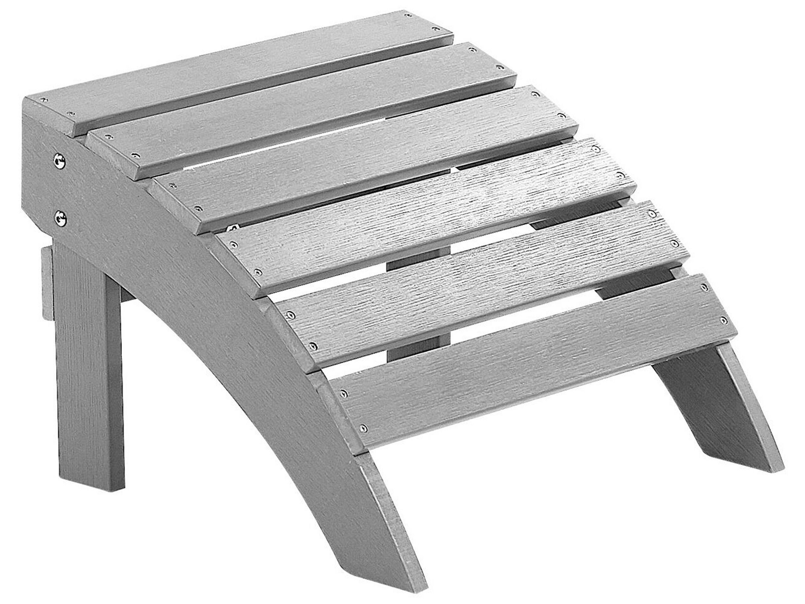 Garden Footstool Light Grey ADIRONDACK - Gemini Interiors
