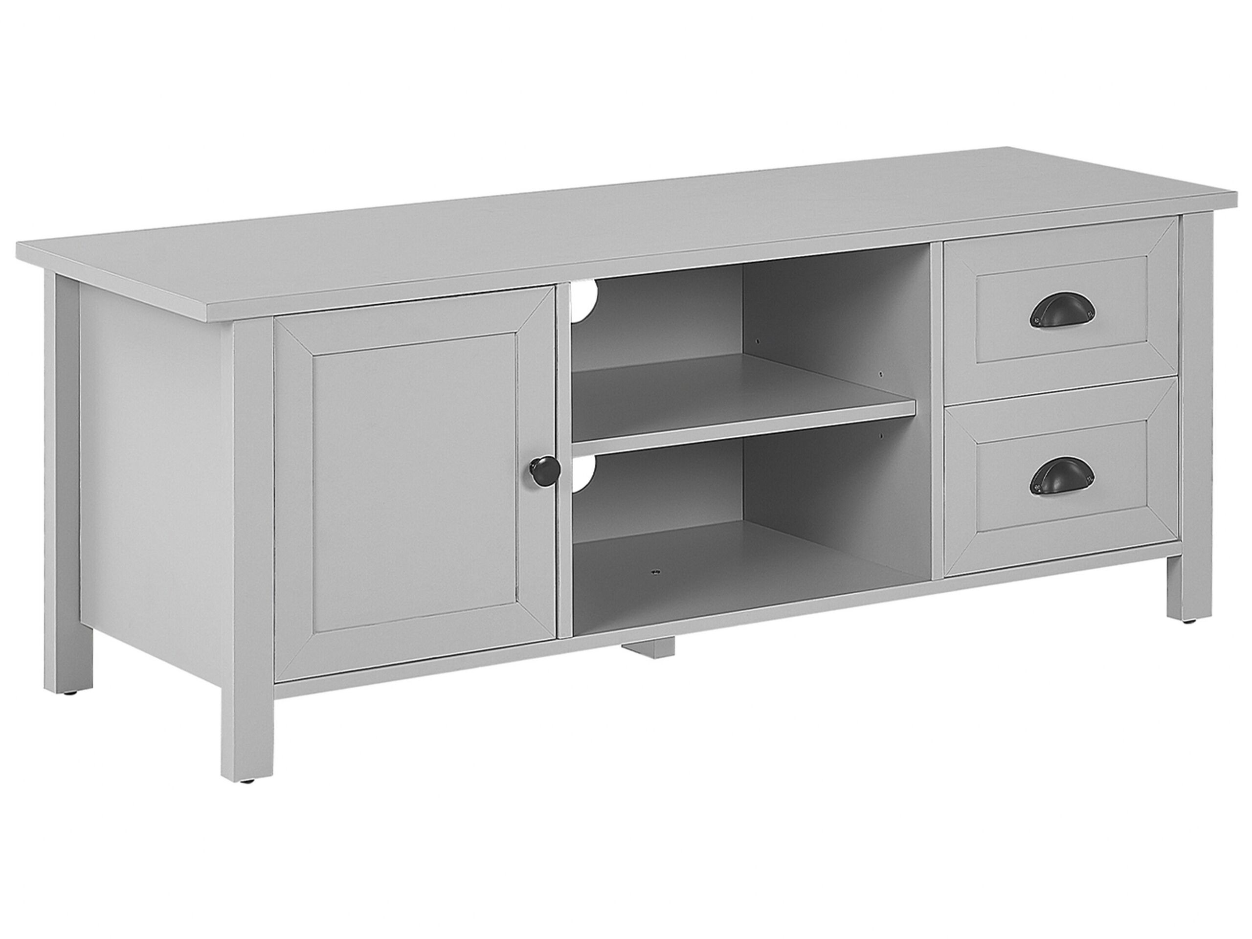 TV Stand Light Grey HONOLULU - Gemini Interiors