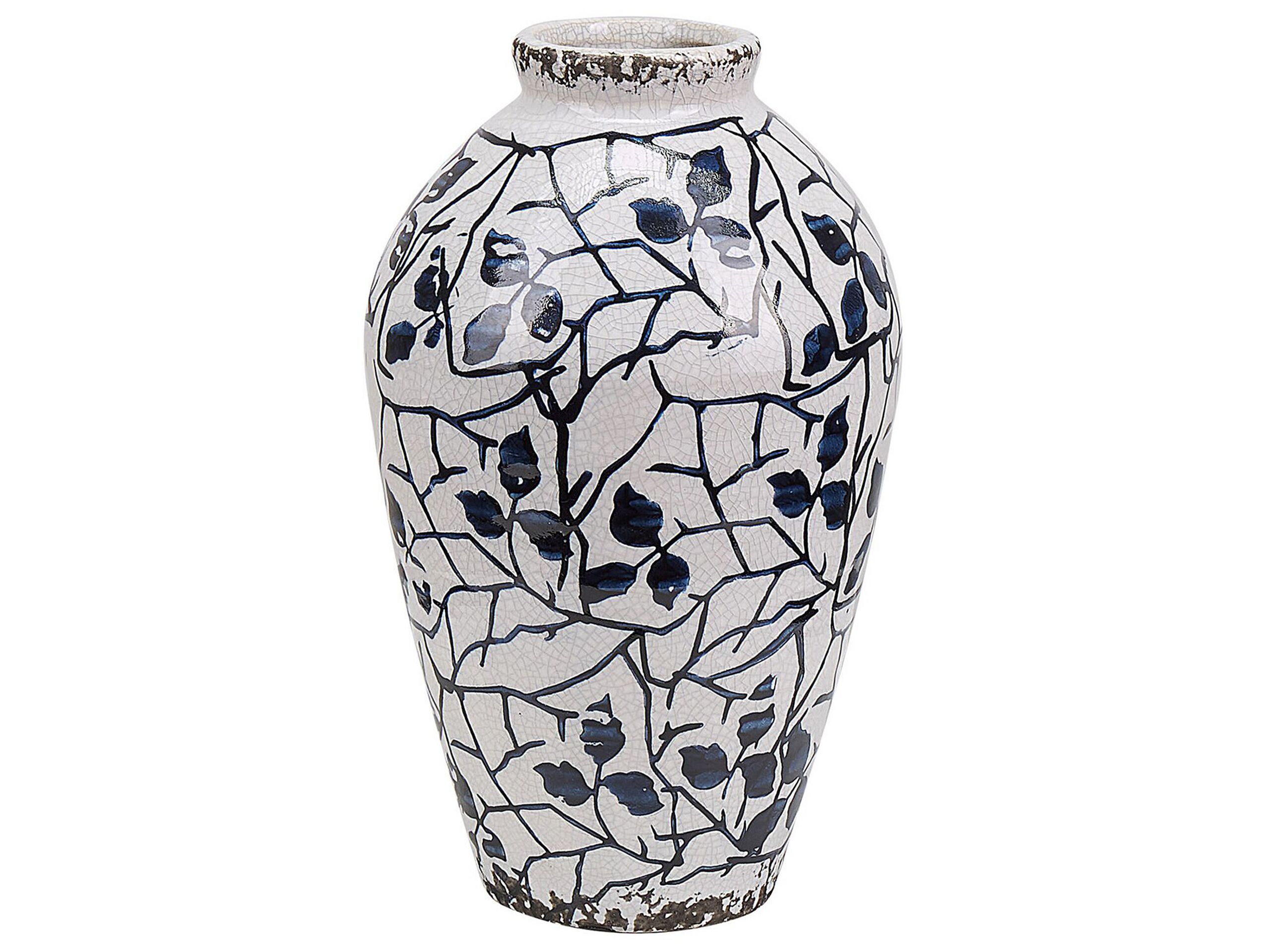 Stoneware Flower Vase 22 Blue - Gemini Interiors