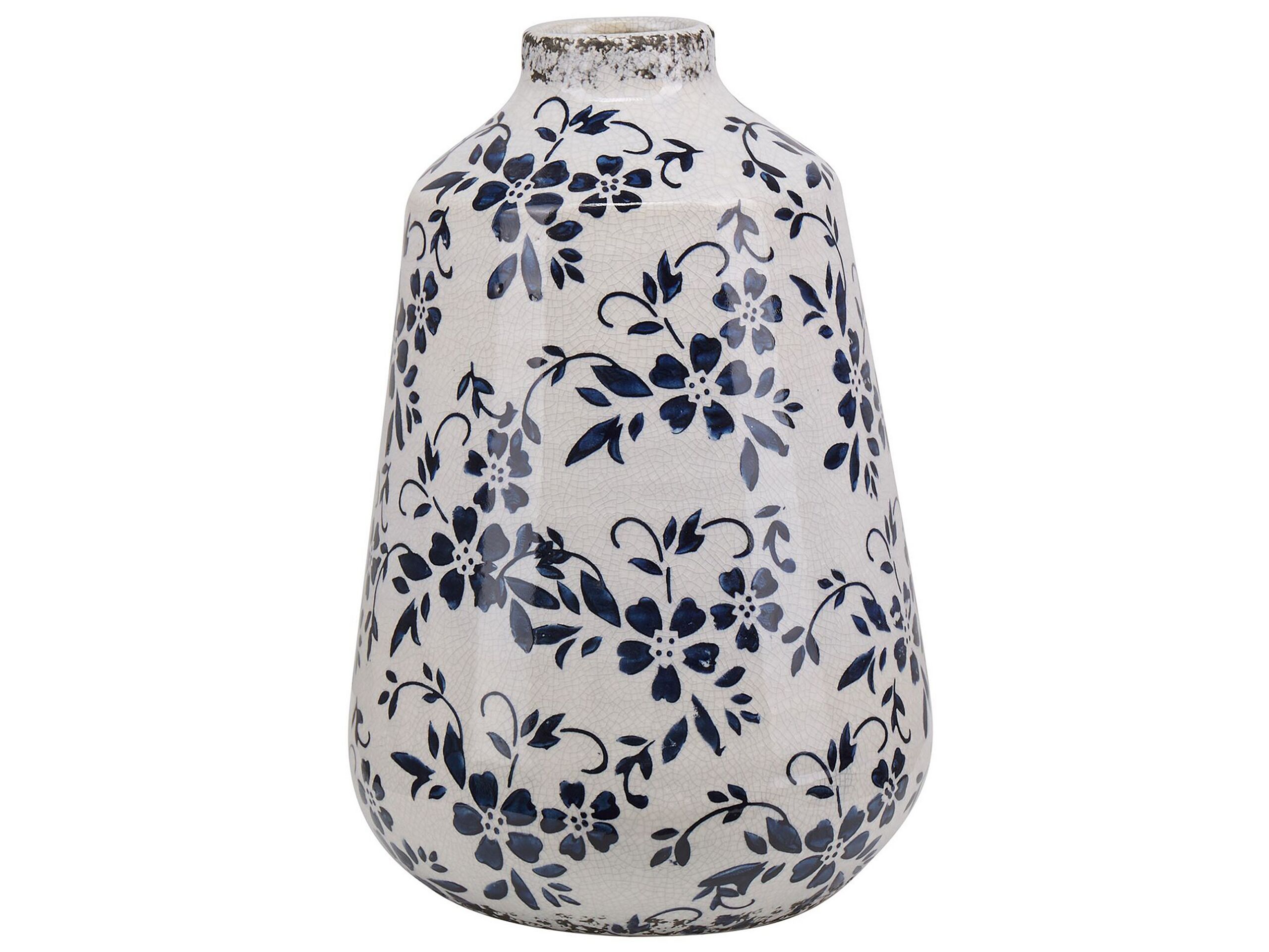 Stoneware Flower Vase 25 Blue - Gemini Interiors