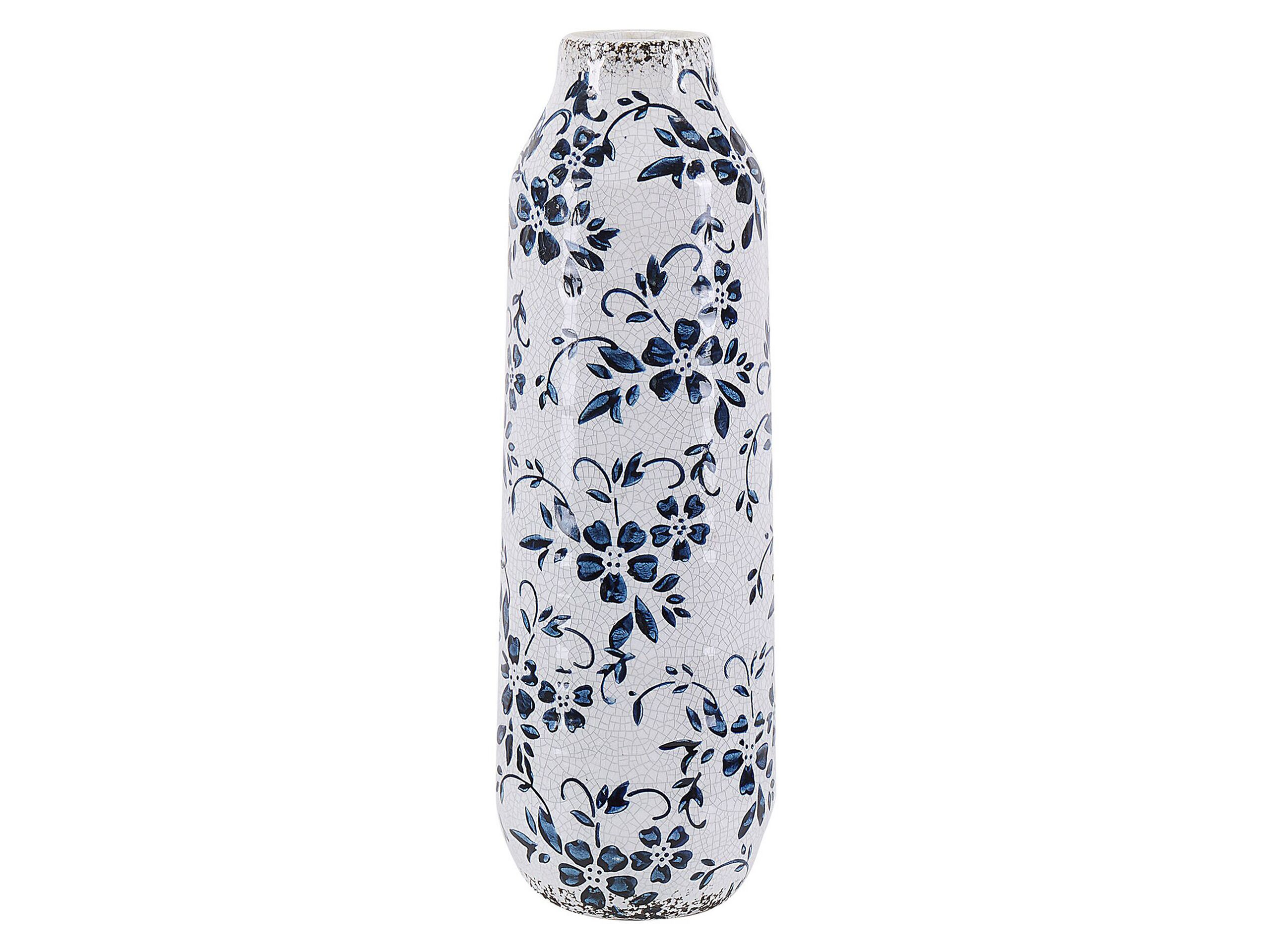 Stoneware Flower Vase 30 Blue - Gemini Interiors