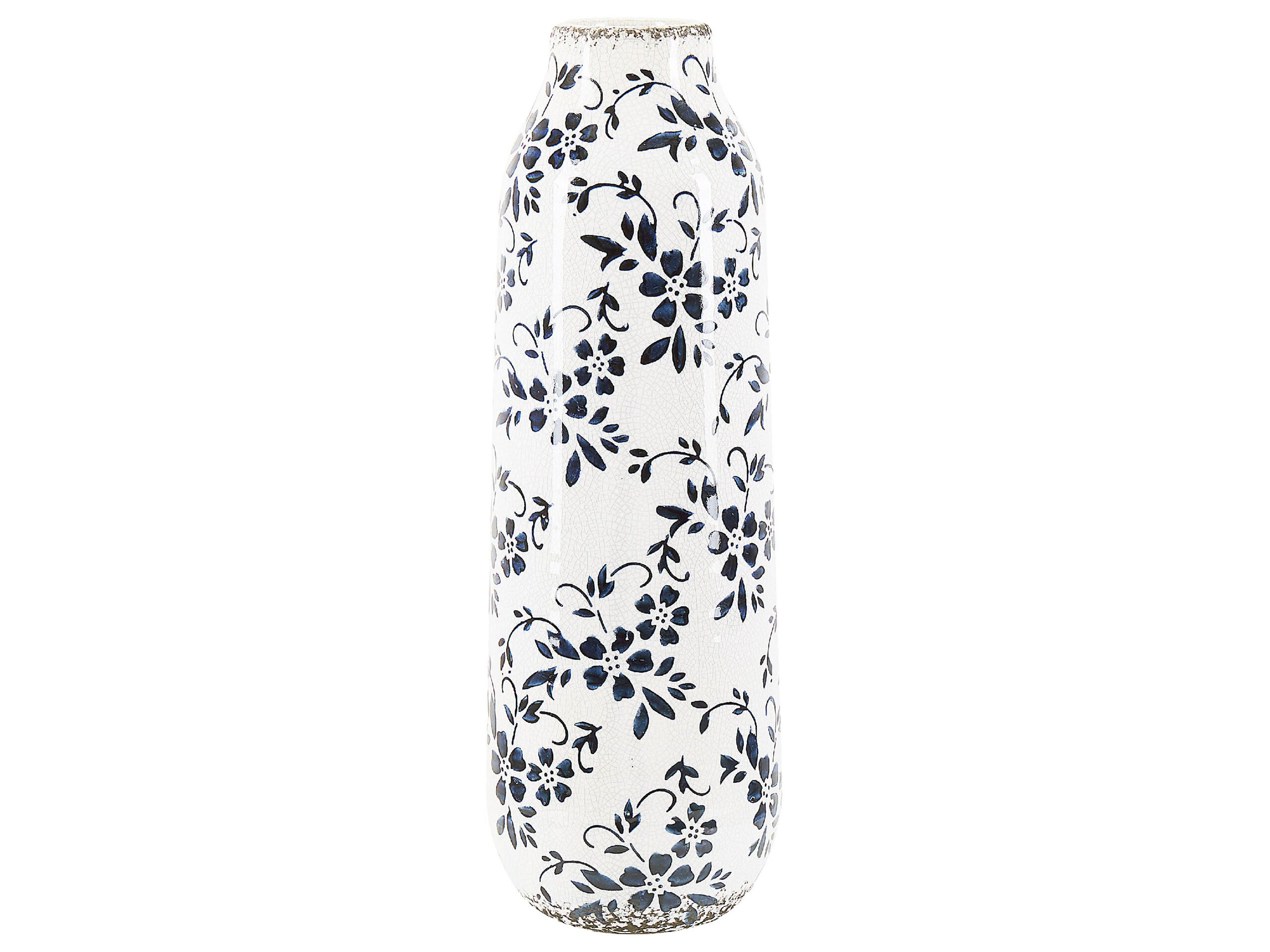 Stoneware Flower Vase 35 Blue - Gemini Interiors