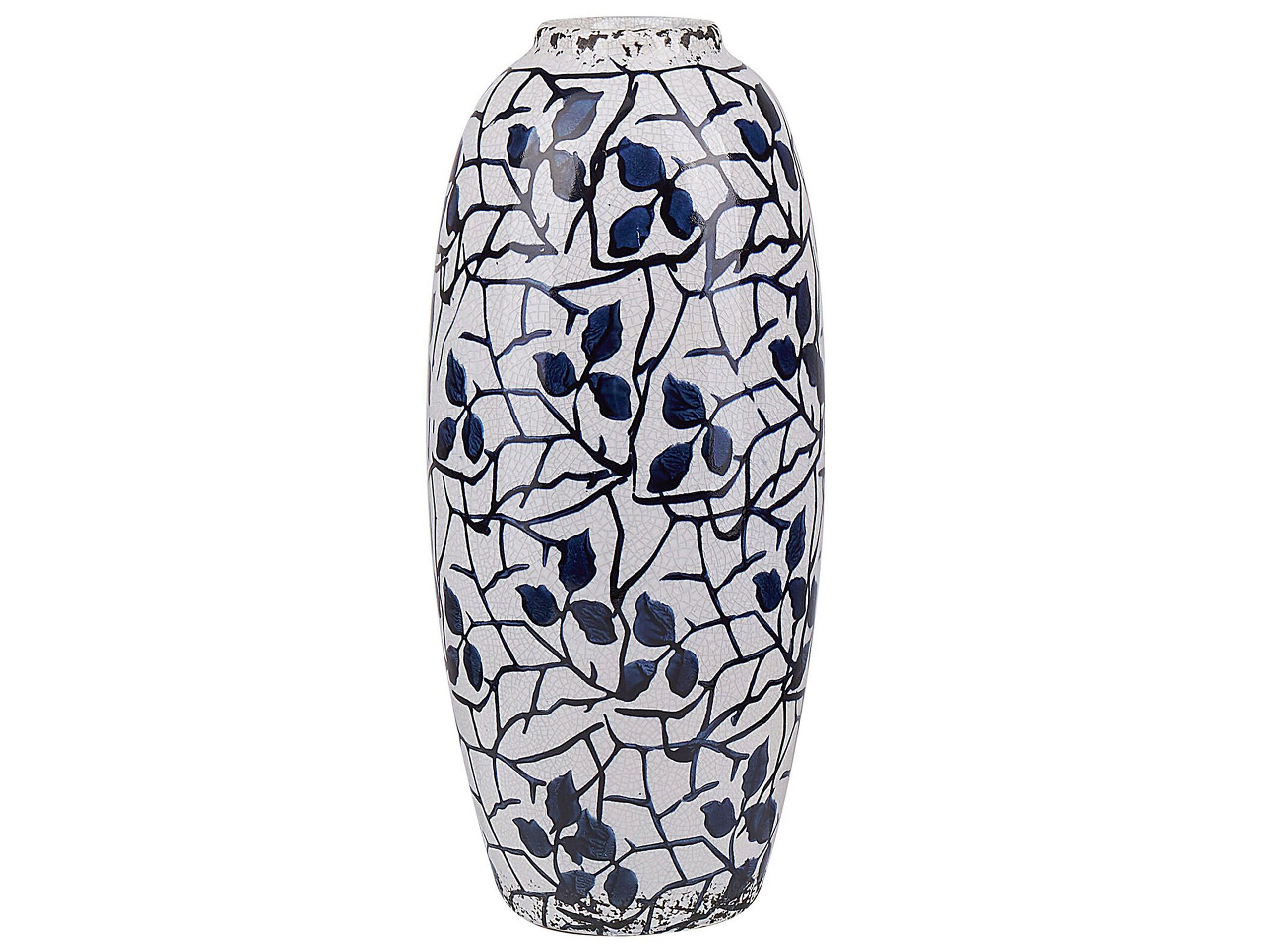 Stoneware Flower Vase 25 Blue - Gemini Interiors