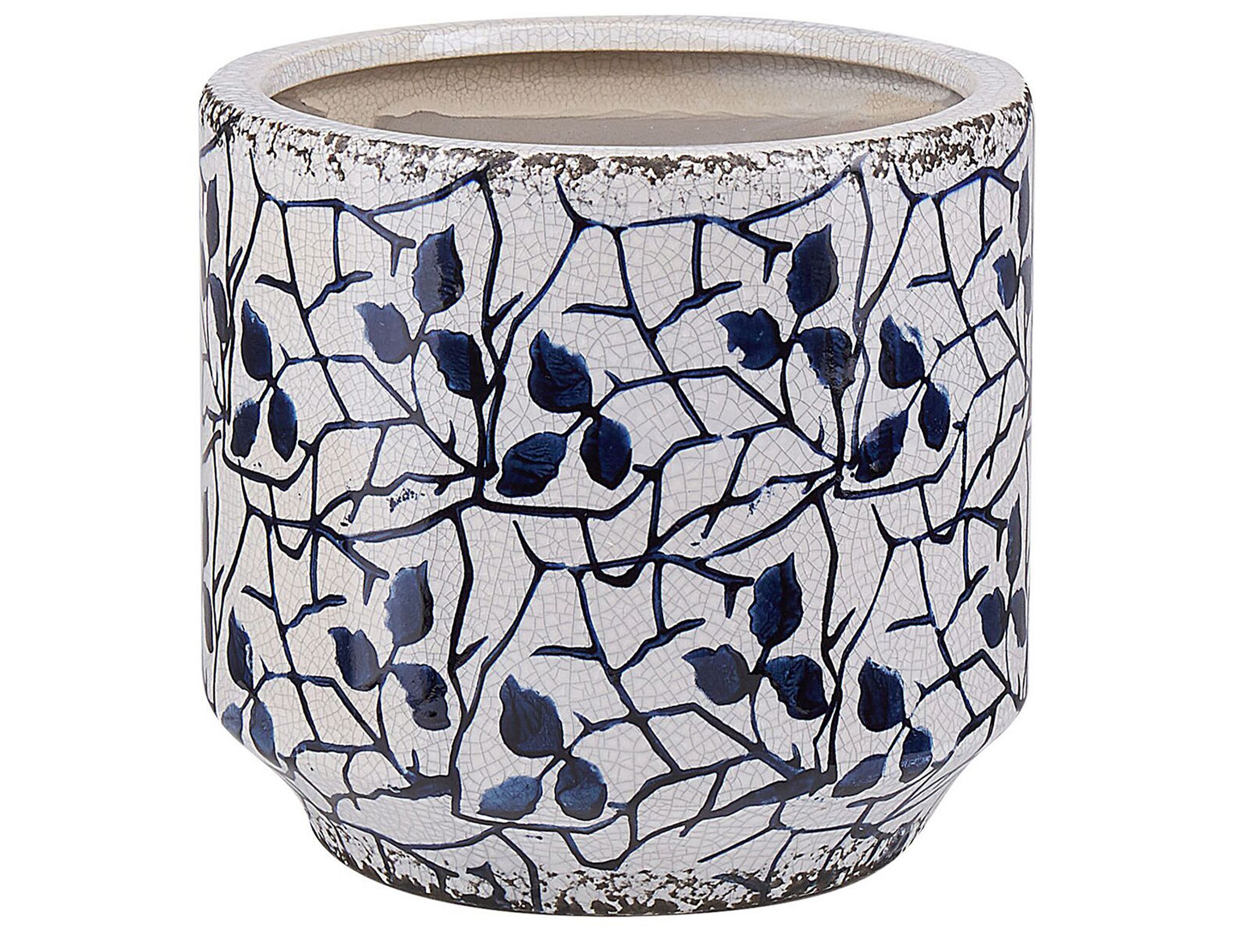 Stoneware Flower Vase 15 Blue - Gemini Interiors