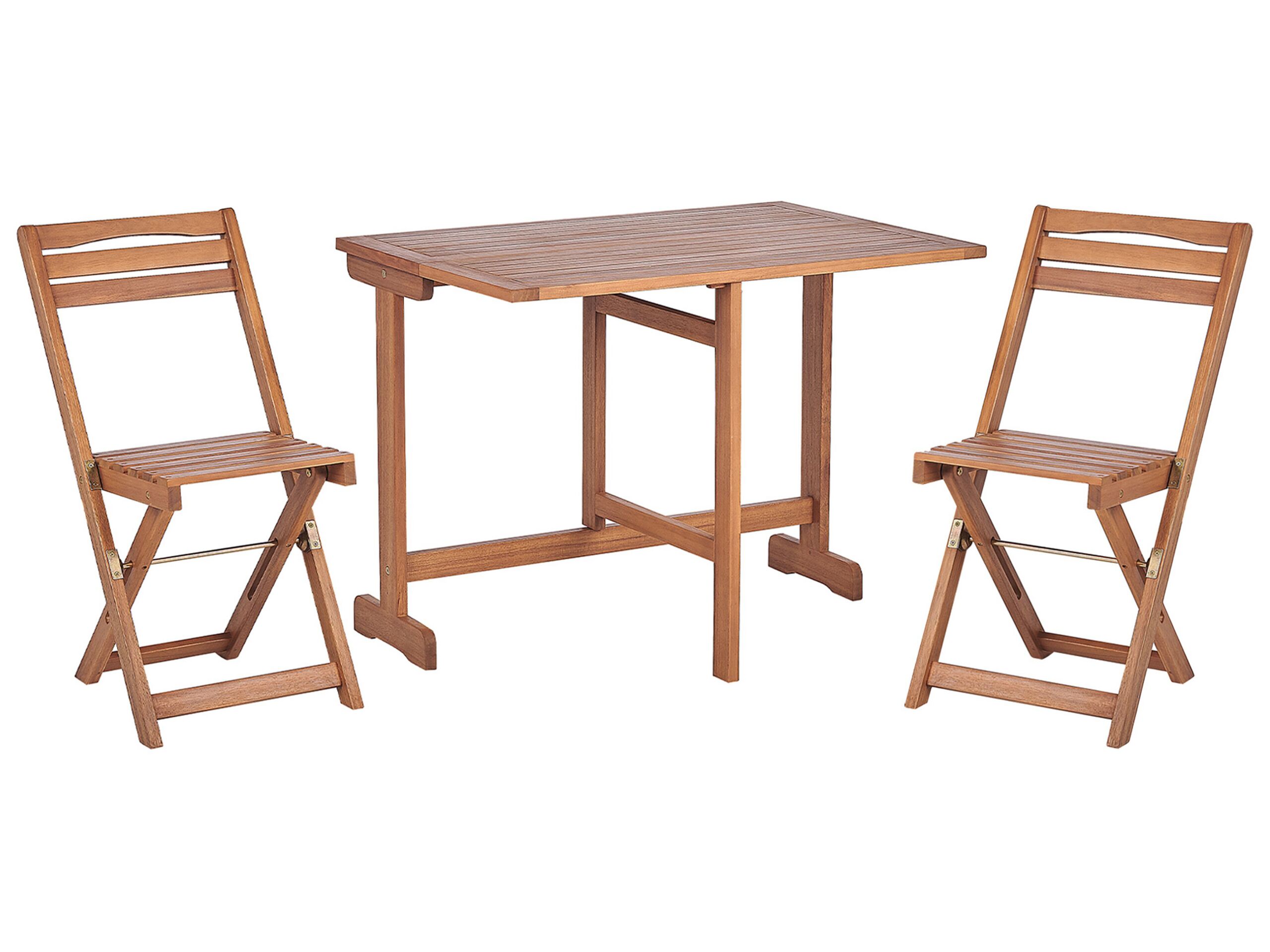 Acacia Wood Garden Bistro Set LENOLA - Gemini Interiors