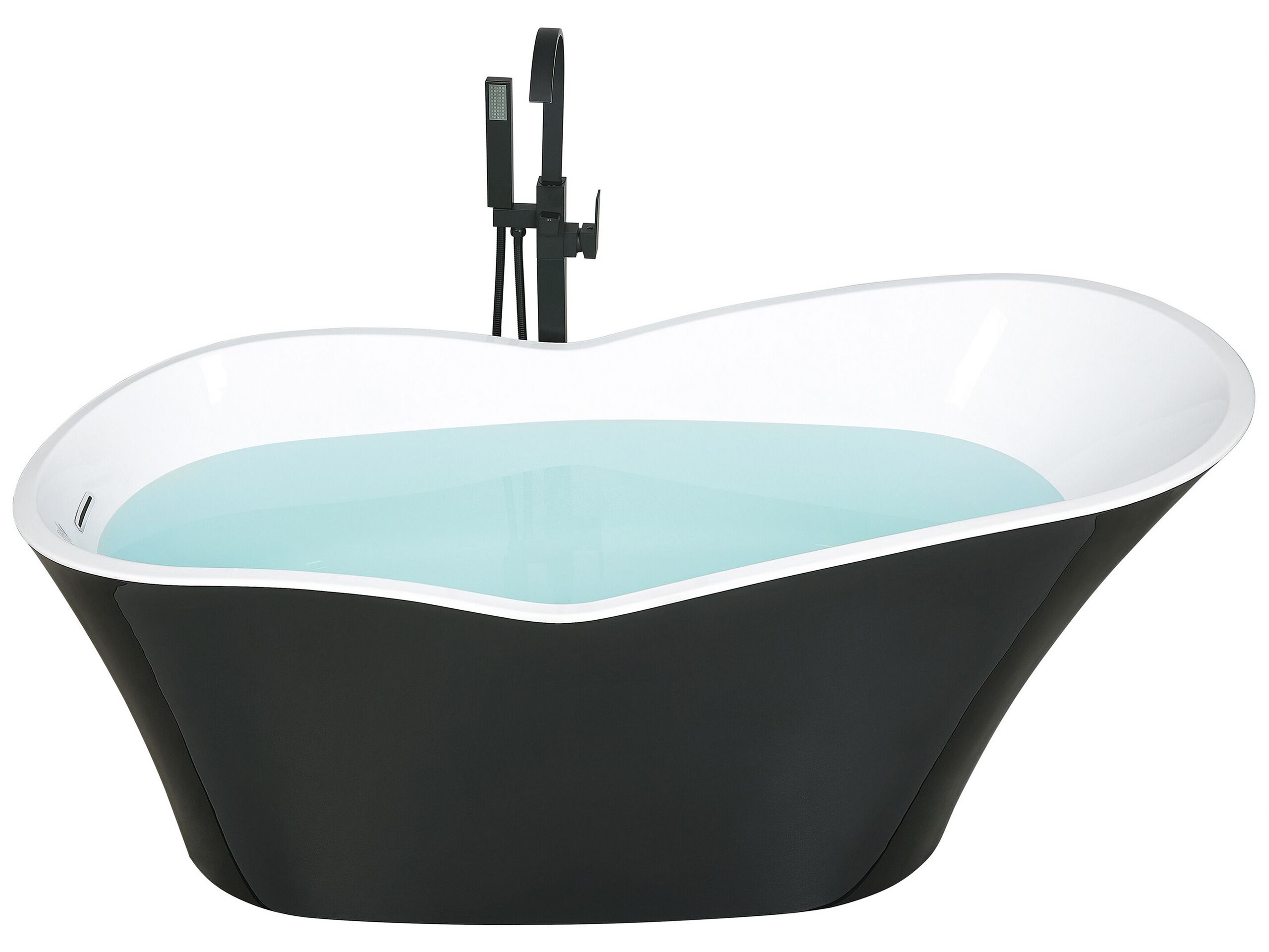 Freestanding Bath 1700 x 800 mm Black DULCINA - Gemini Interiors