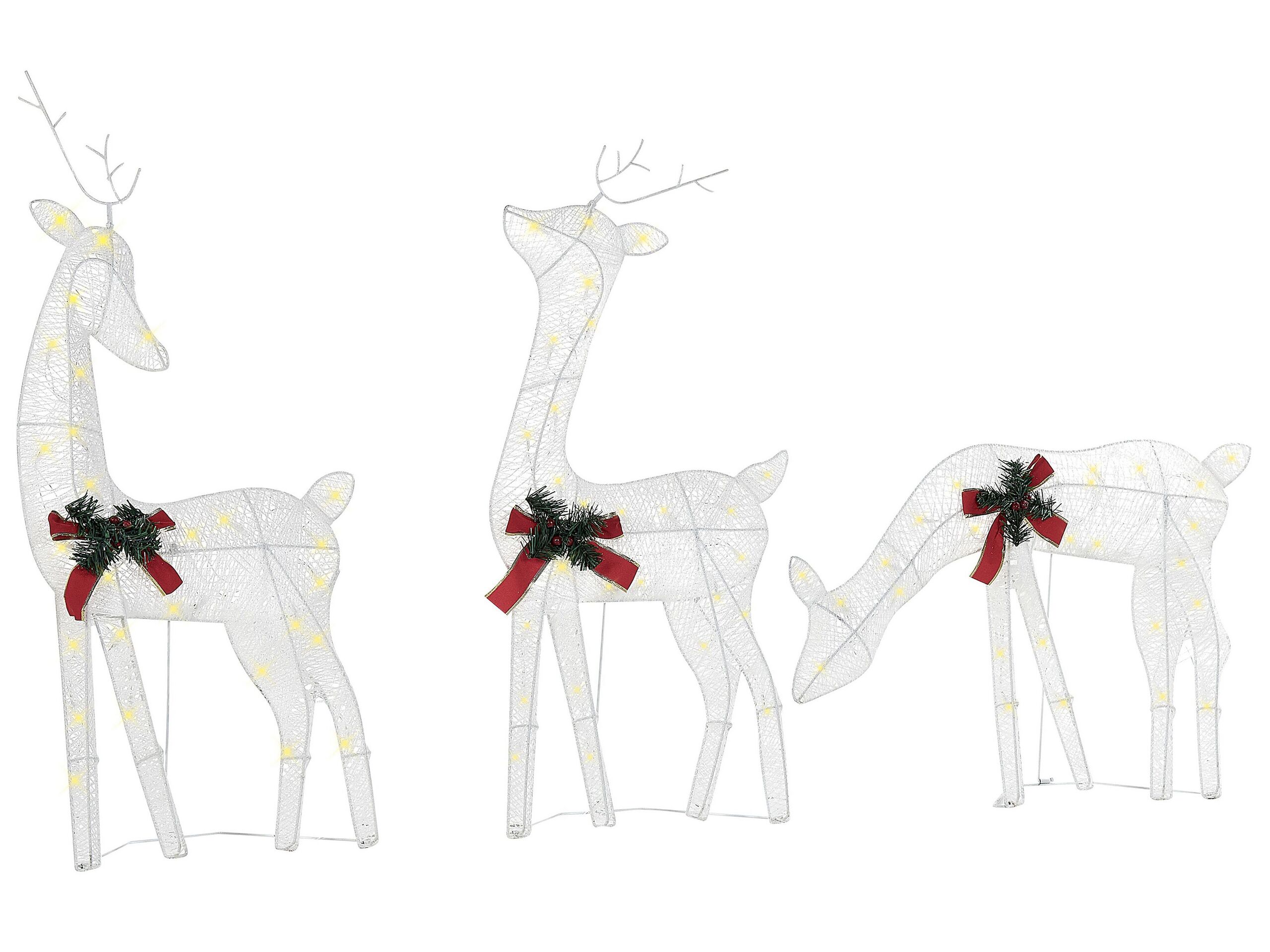 Outdoor LED Decoration Reindeers 92 cm White ANGELI - Gemini Interiors