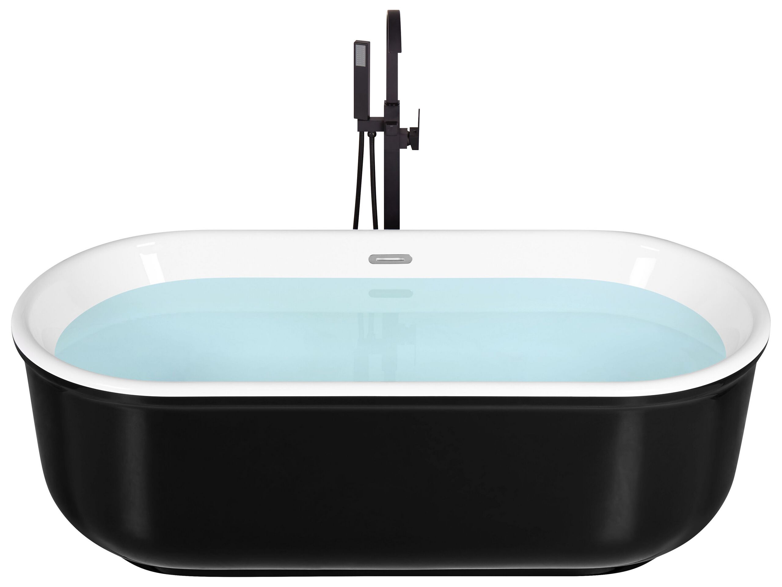 Freestanding Bath 1700 x 800 mm Black PINEL - Gemini Interiors