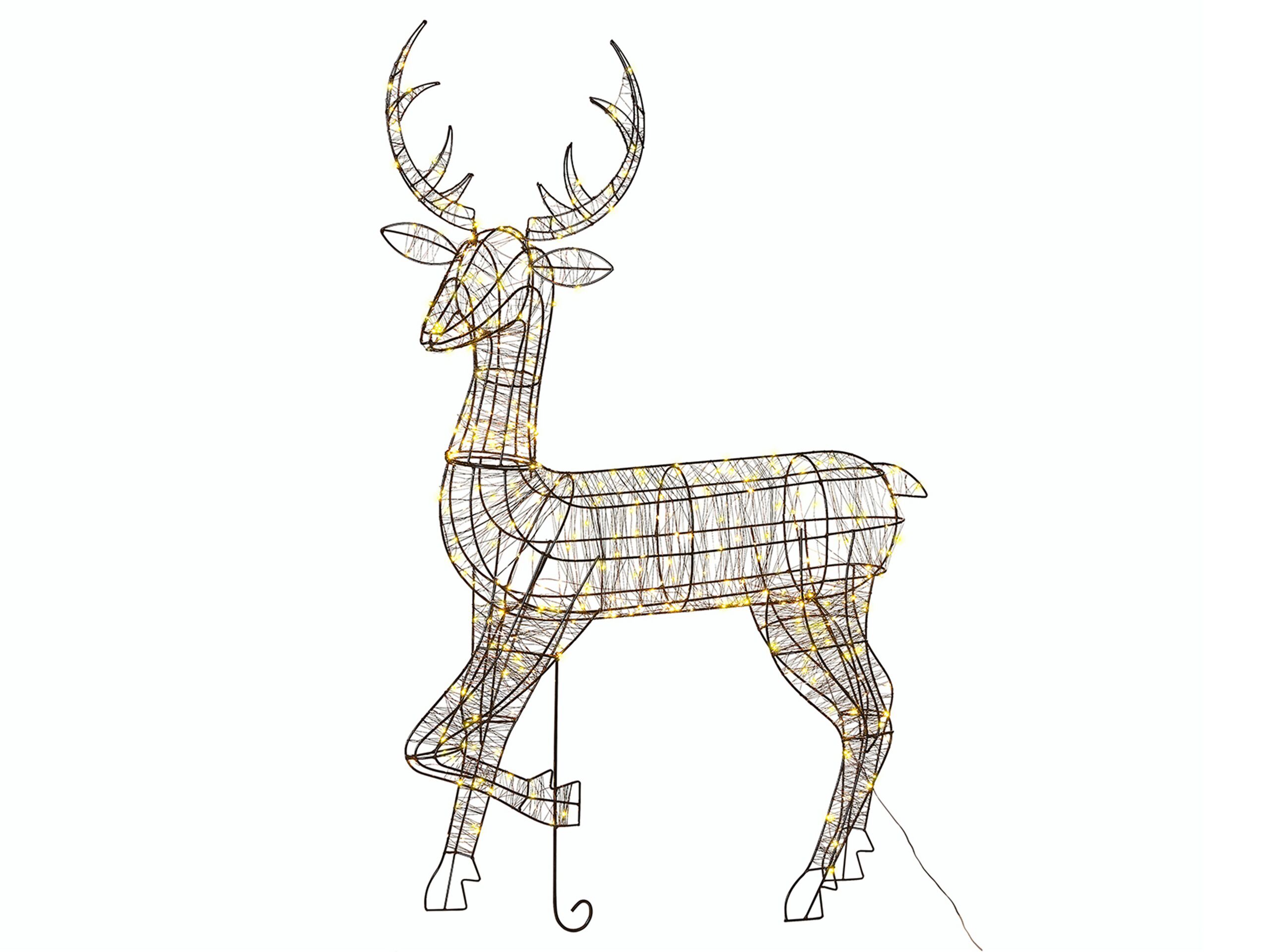 Outdoor LED Decoration Reindeer 128 cm Black MAHLATTI - Gemini Interiors