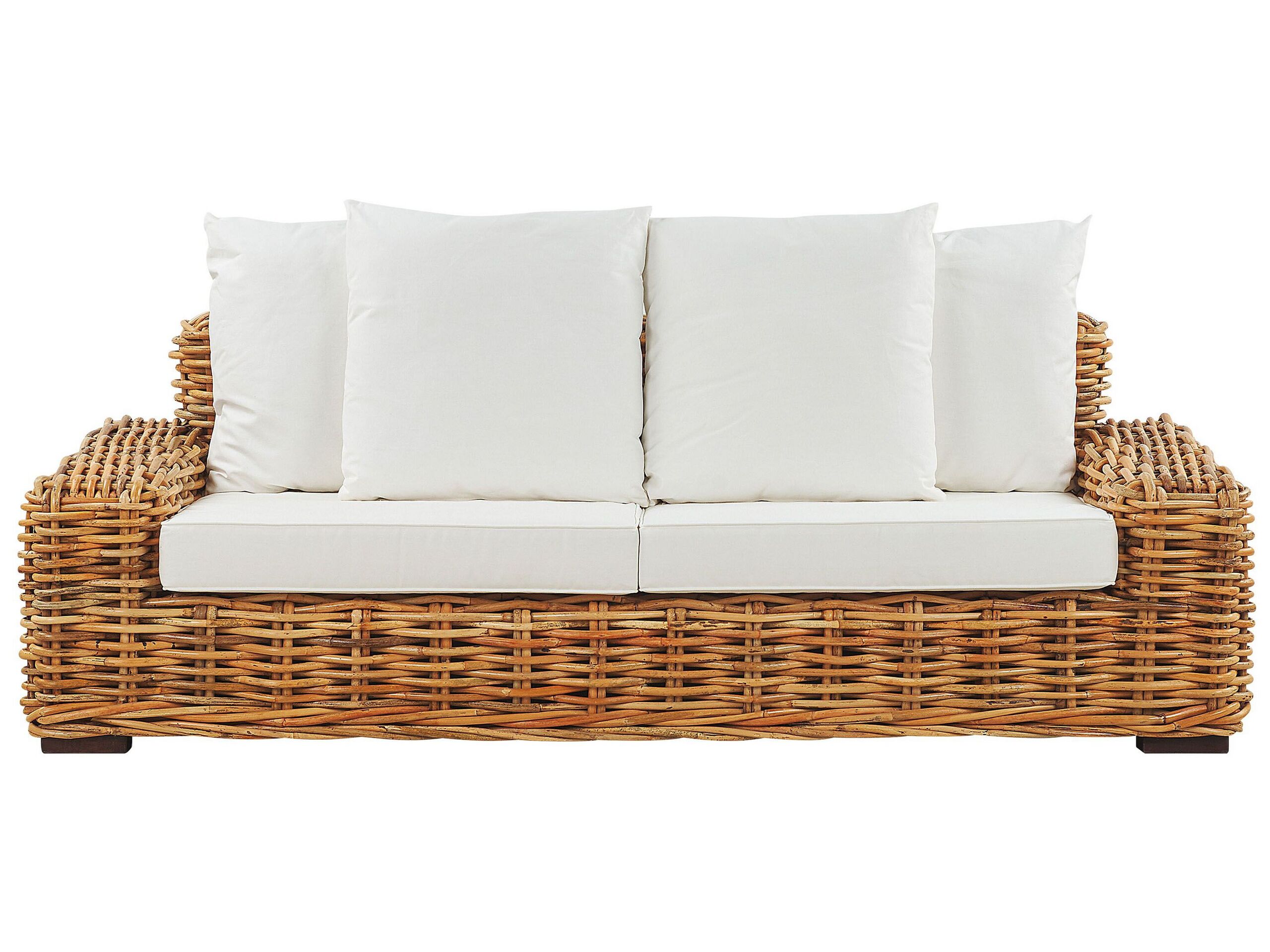 3 Seater Rattan Garden Sofa Natural FORLI - Gemini Interiors