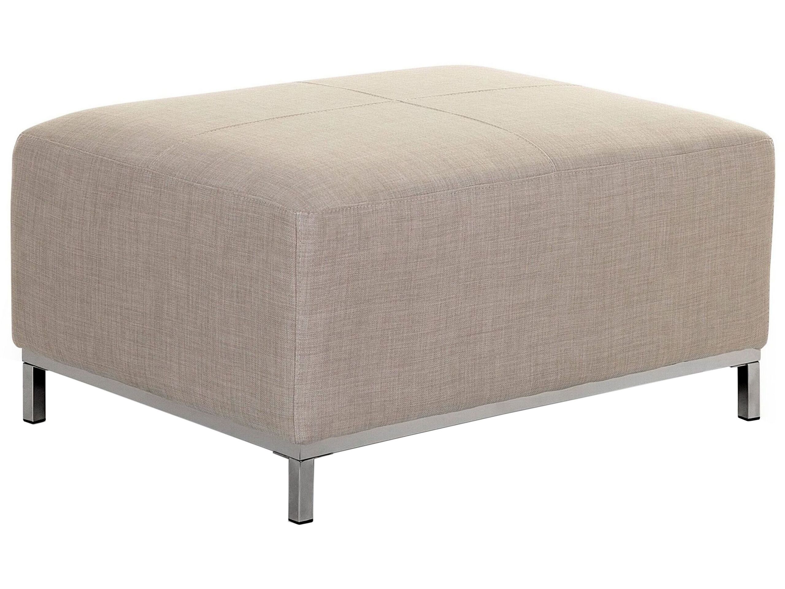 Fabric Ottoman Beige OSLO - Gemini Interiors