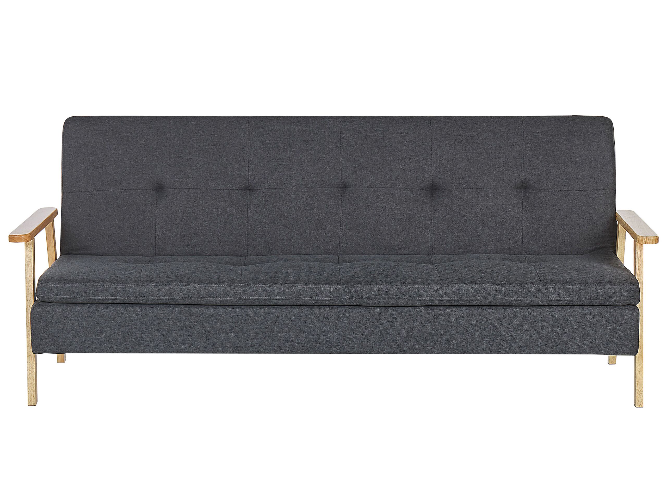 Fabric Sofa Bed Dark Grey TJORN - Gemini Interiors