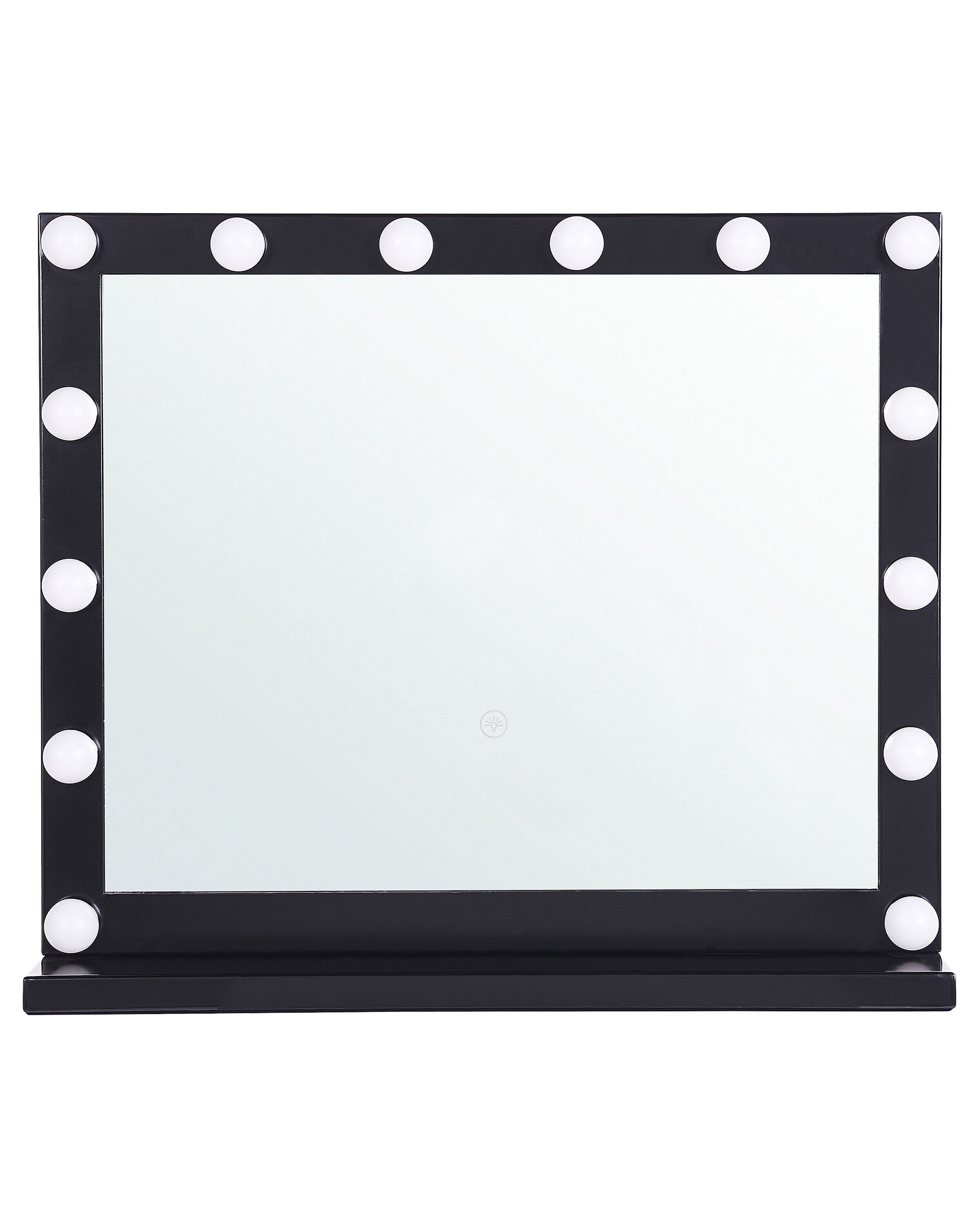 LED Dressing Table Mirror 50x60cm Black - Gemini Interiors