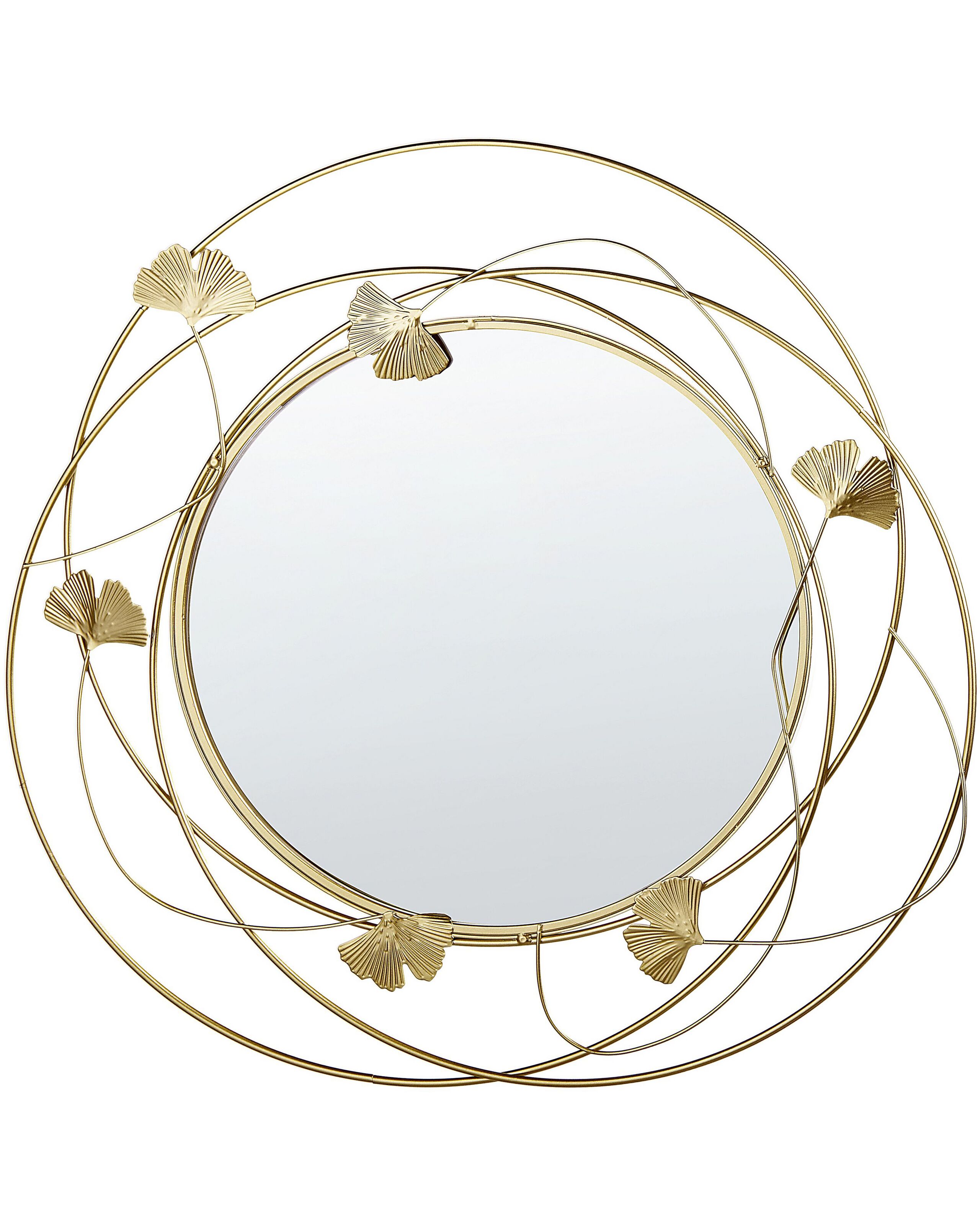 Round Metal Wall Mirror 47cm Gold - Gemini Interiors