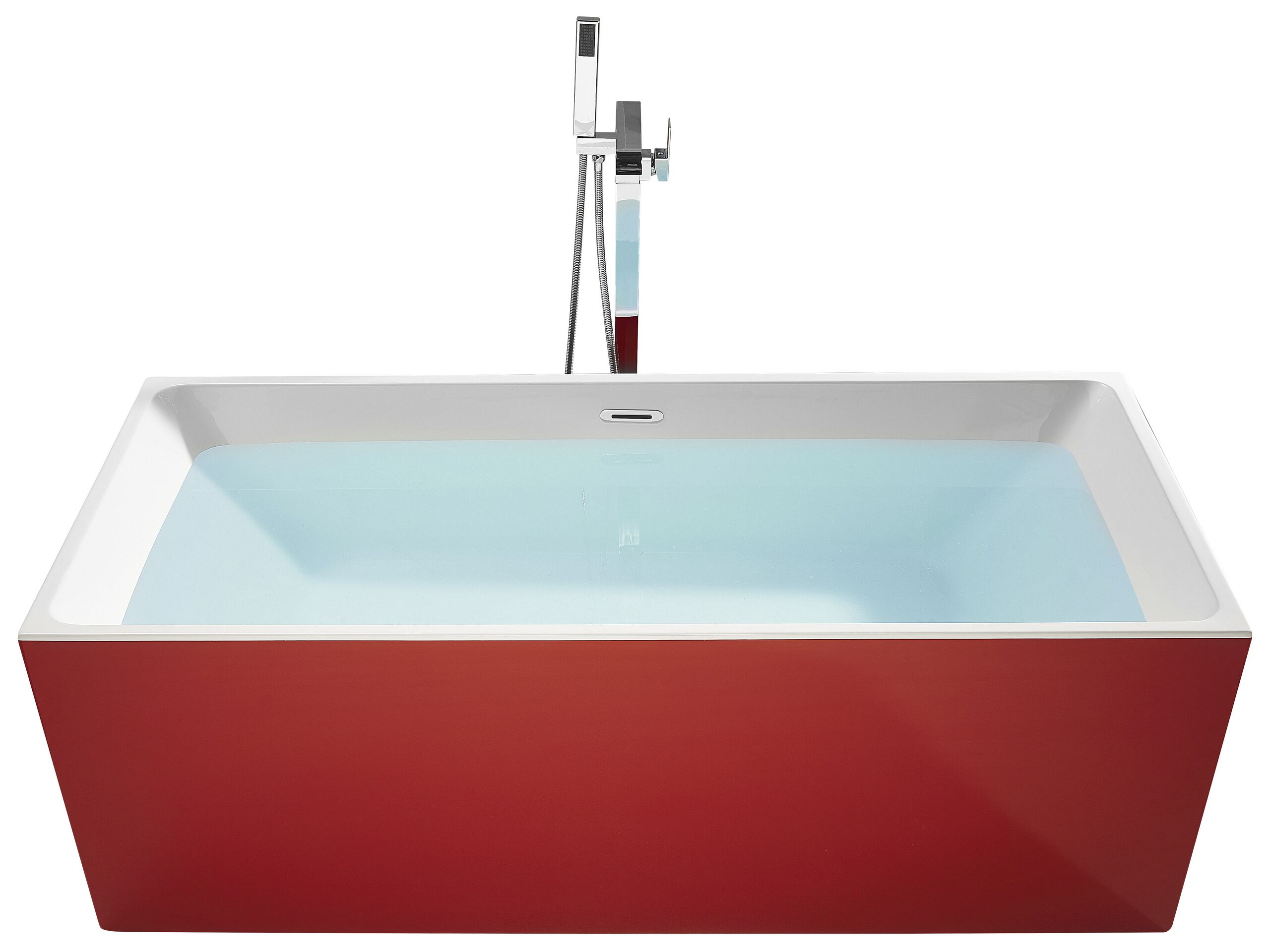 Freestanding Bath 1700 x 810 mm Red RIOS - Gemini Interiors