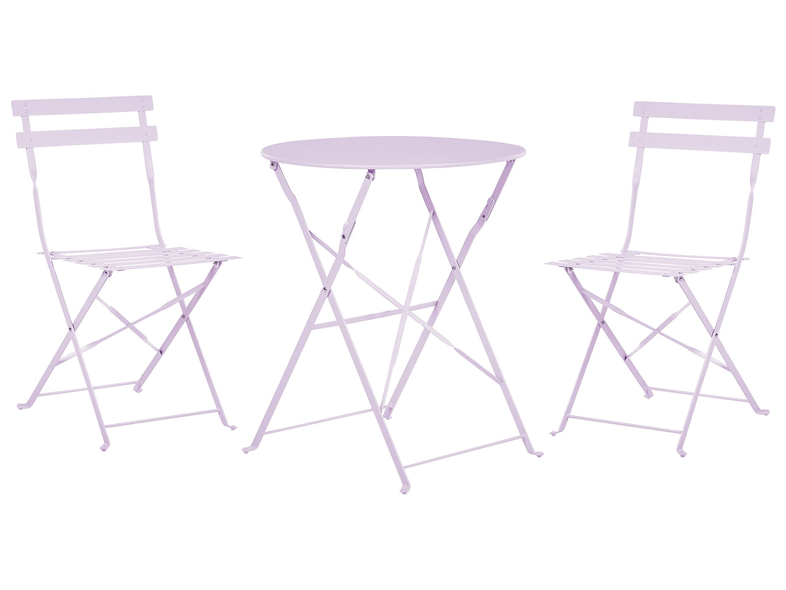 Steel Garden Bistro Set Purple FIORI - Gemini Interiors