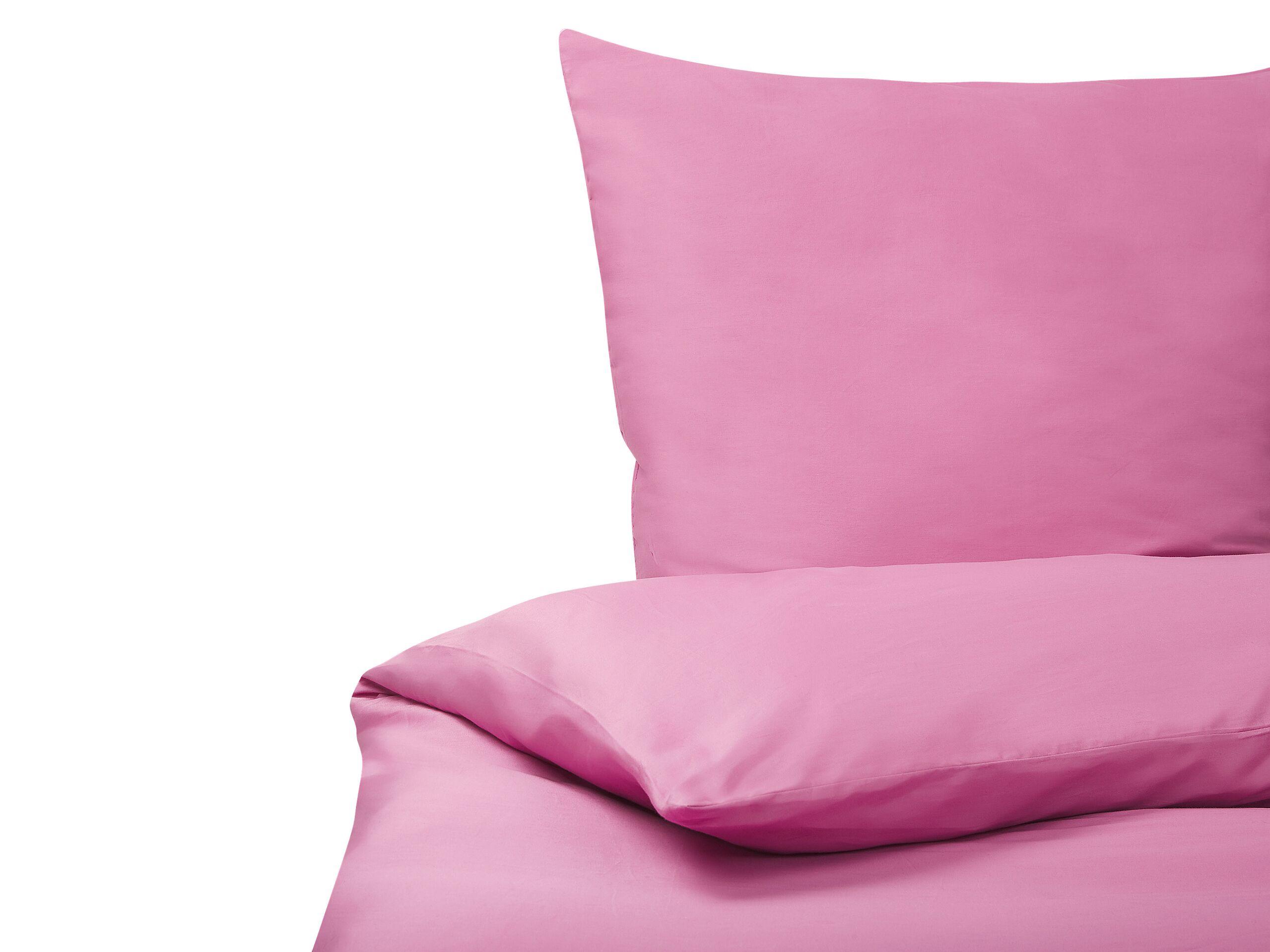 Cotton Sateen Duvet Cover Set 200 x 220 cm Pink HARMONRIDGE - Gemini Interiors