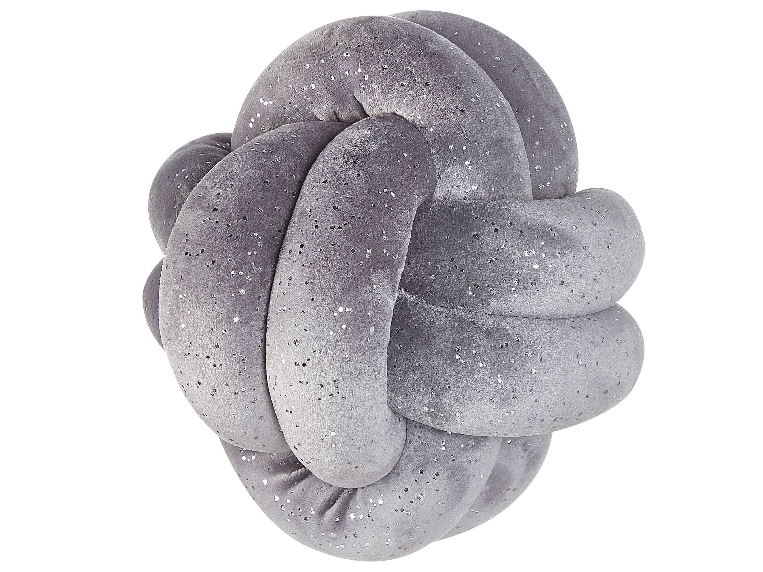Knot Cushion with Glitter 20x20cm Grey - Gemini Interiors