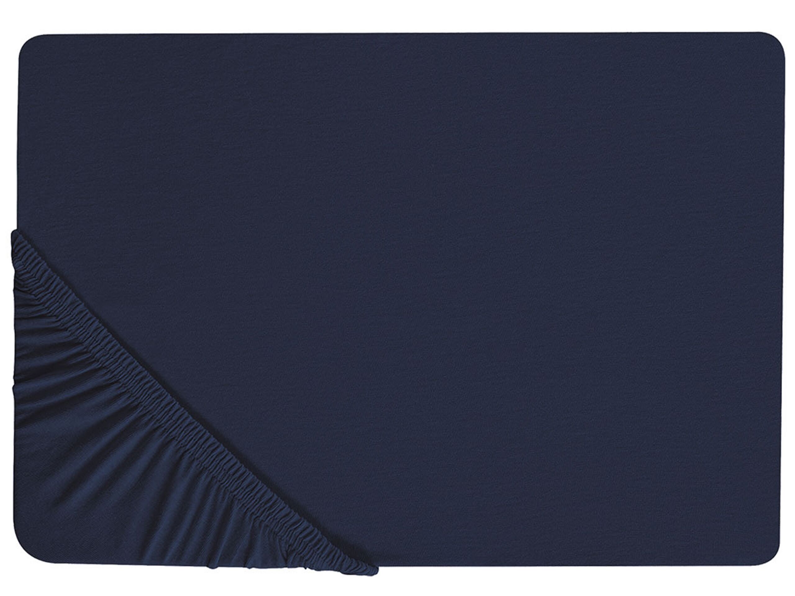 Cotton Fitted Sheet 90 x 200 cm Navy Blue HOFUF - Gemini Interiors