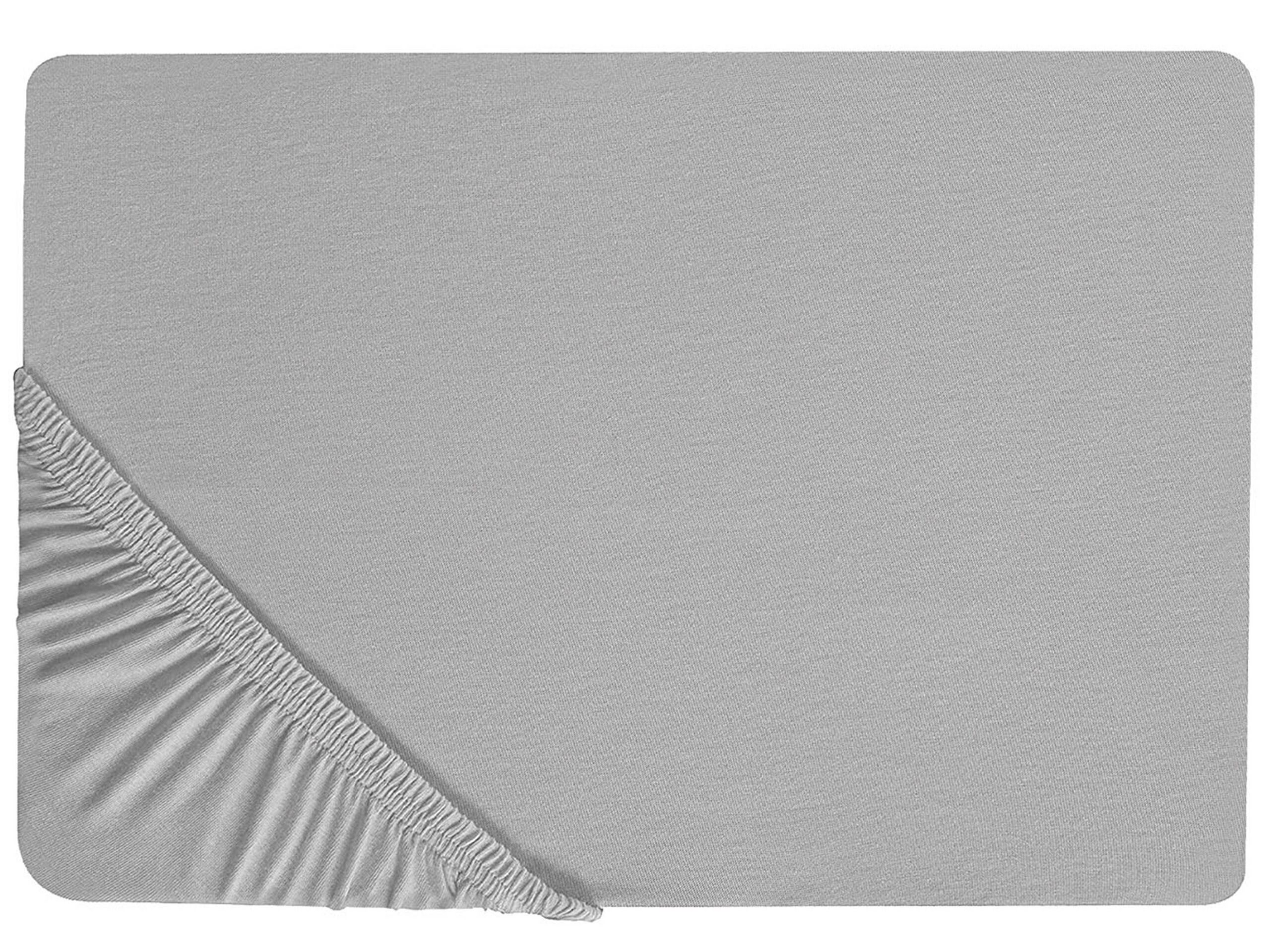 Cotton Fitted Sheet 90 x 200 cm Grey HOFUF - Gemini Interiors