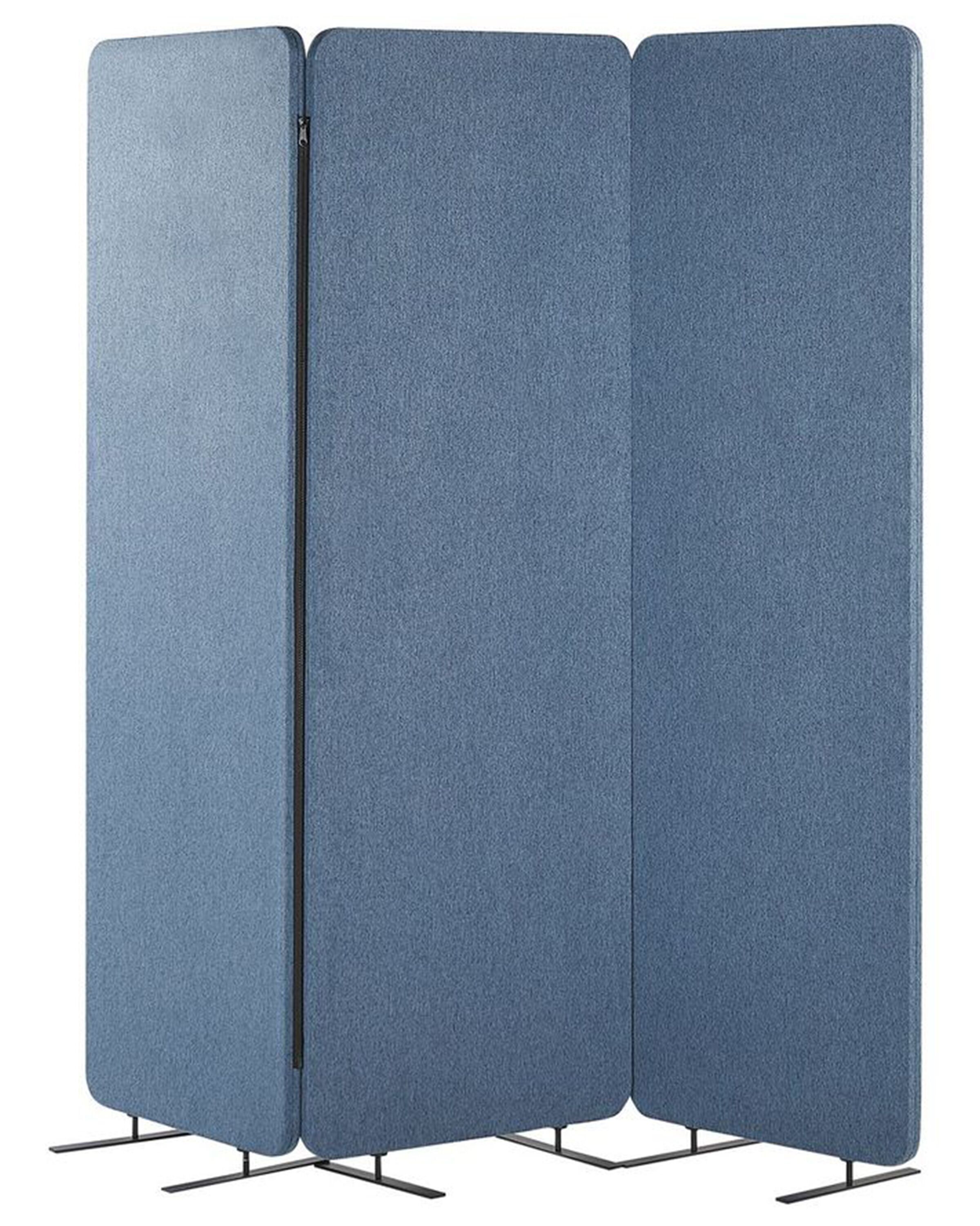 Acoustic 3 Panel Room Divider 184 x 184 Blue STANDI - Gemini Interiors