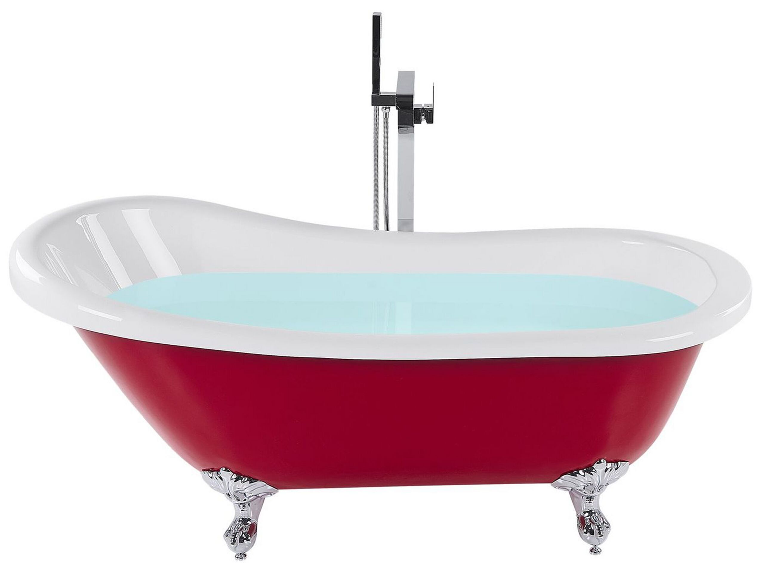 Freestanding Bath 1700 x 760 mm Red CAYMAN - Gemini Interiors