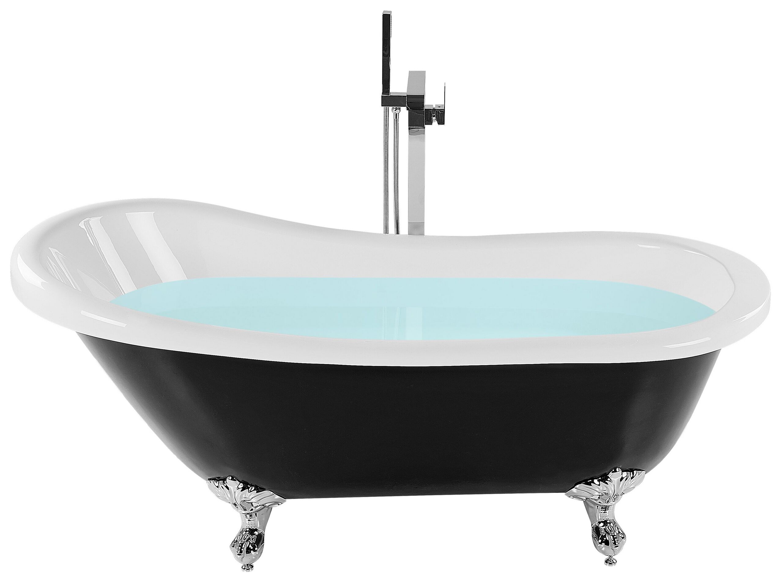 Freestanding Bath 1700 x 760 mm Black CAYMAN - Gemini Interiors