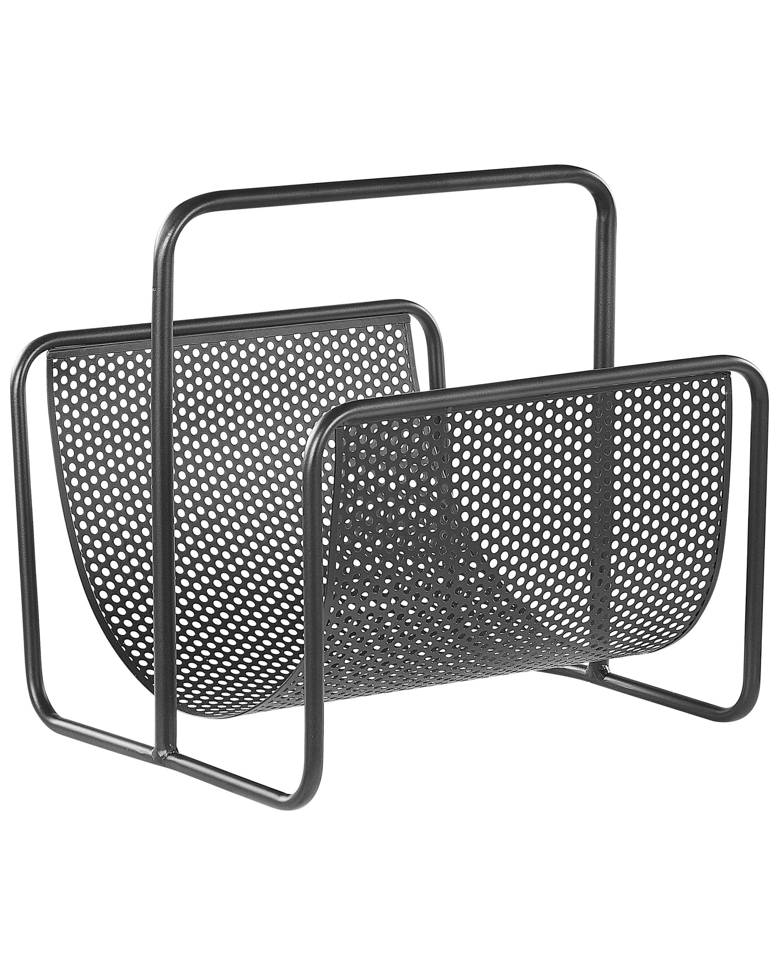 Iron Magazine Rack Black BELA - Gemini Interiors