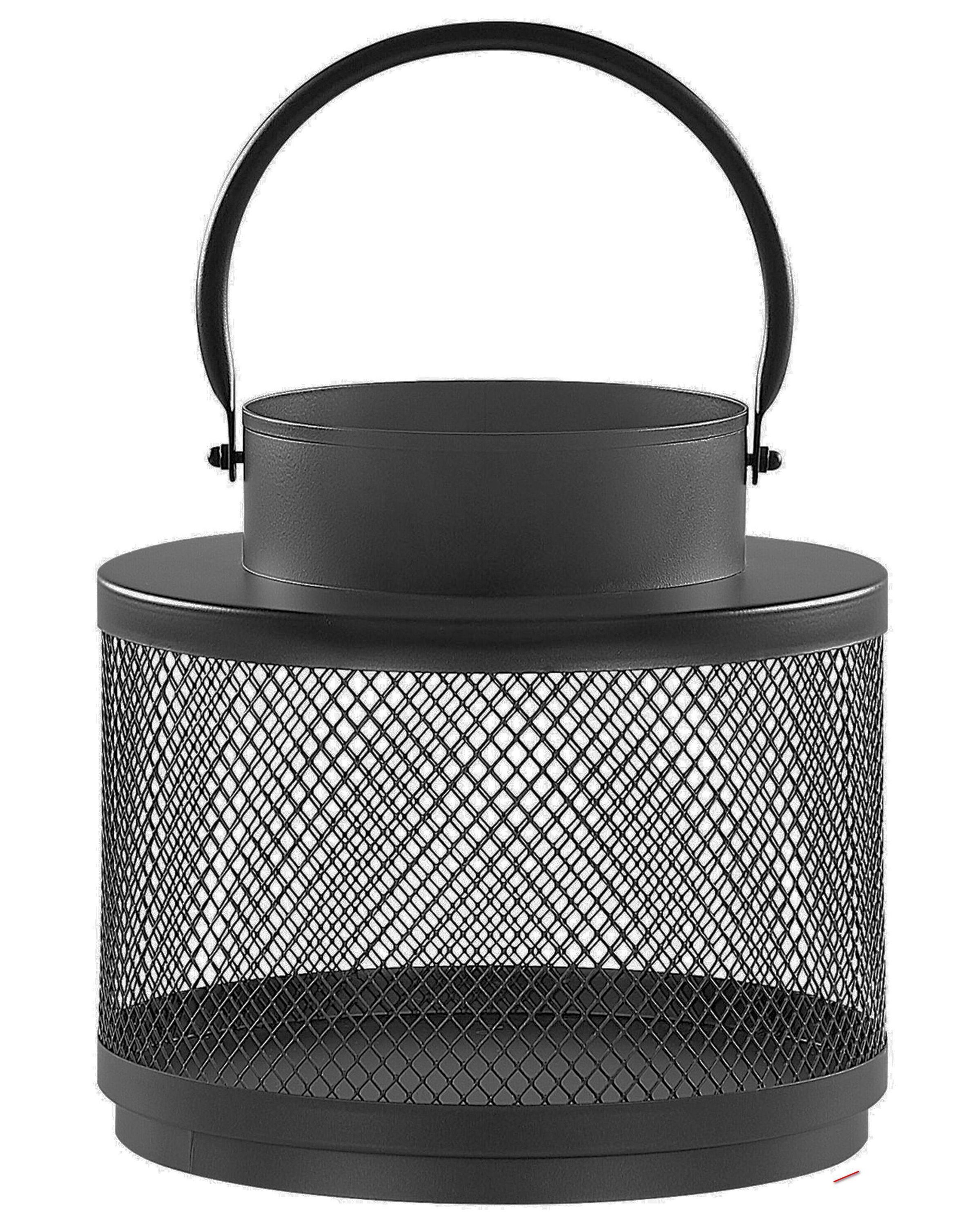 Metal Candle Lantern 19 cm Black YAMDENA - Gemini Interiors