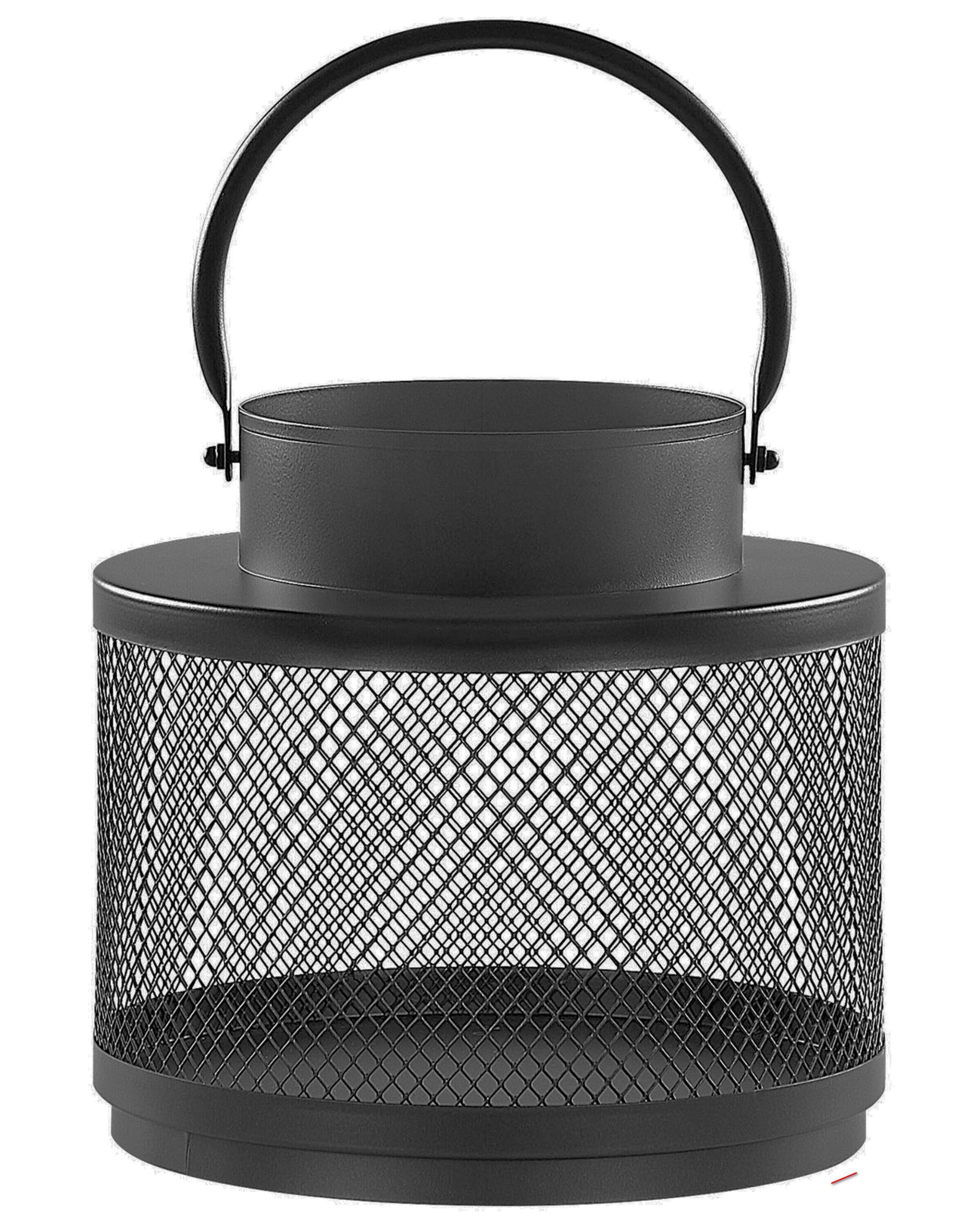 Metal Candle Lantern 24 cm Black YAMDENA - Gemini Interiors