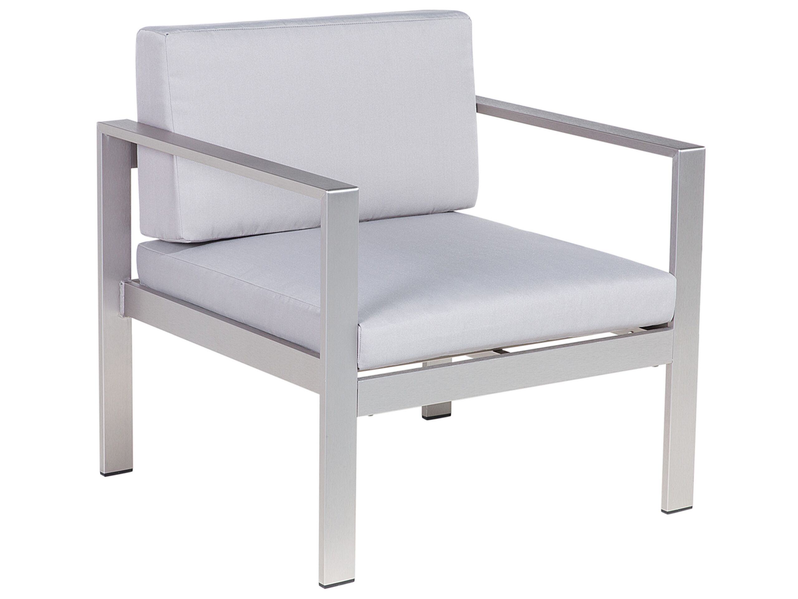 Aluminium Garden Armchair Light Grey SALERNO - Gemini Interiors