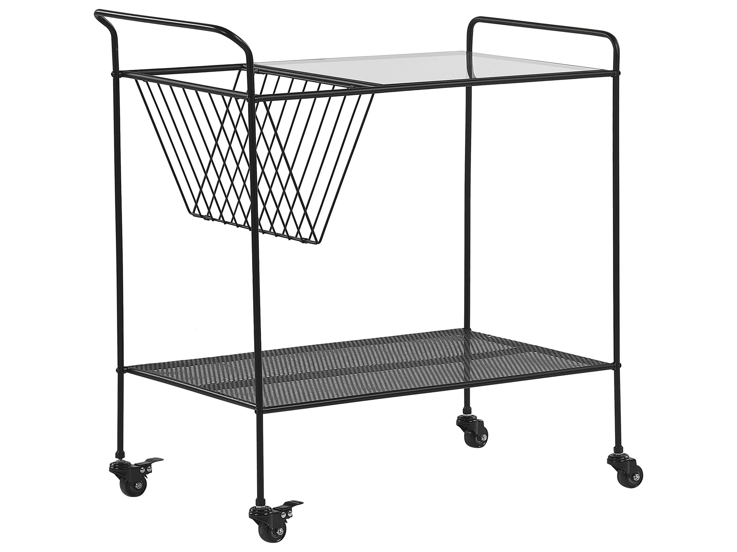 Metal Kitchen Trolley Black ALAMO - Gemini Interiors