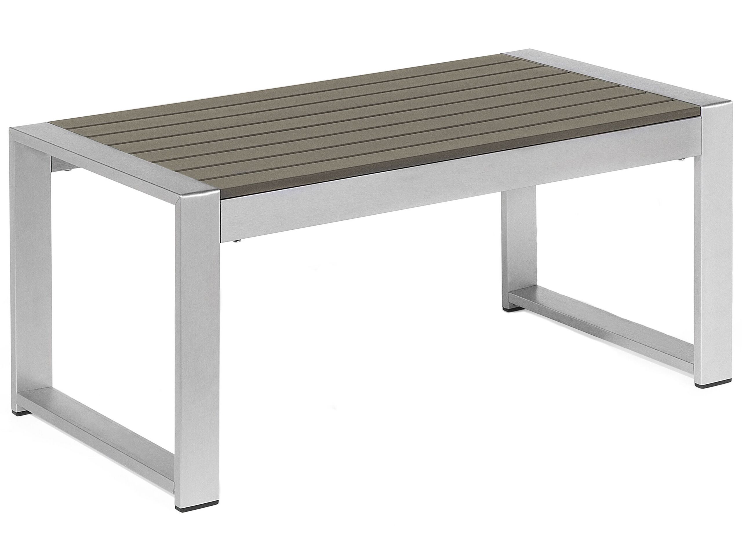 Aluminium Garden Coffee Table 90 x 50 cm Dark Grey SALERNO - Gemini Interiors
