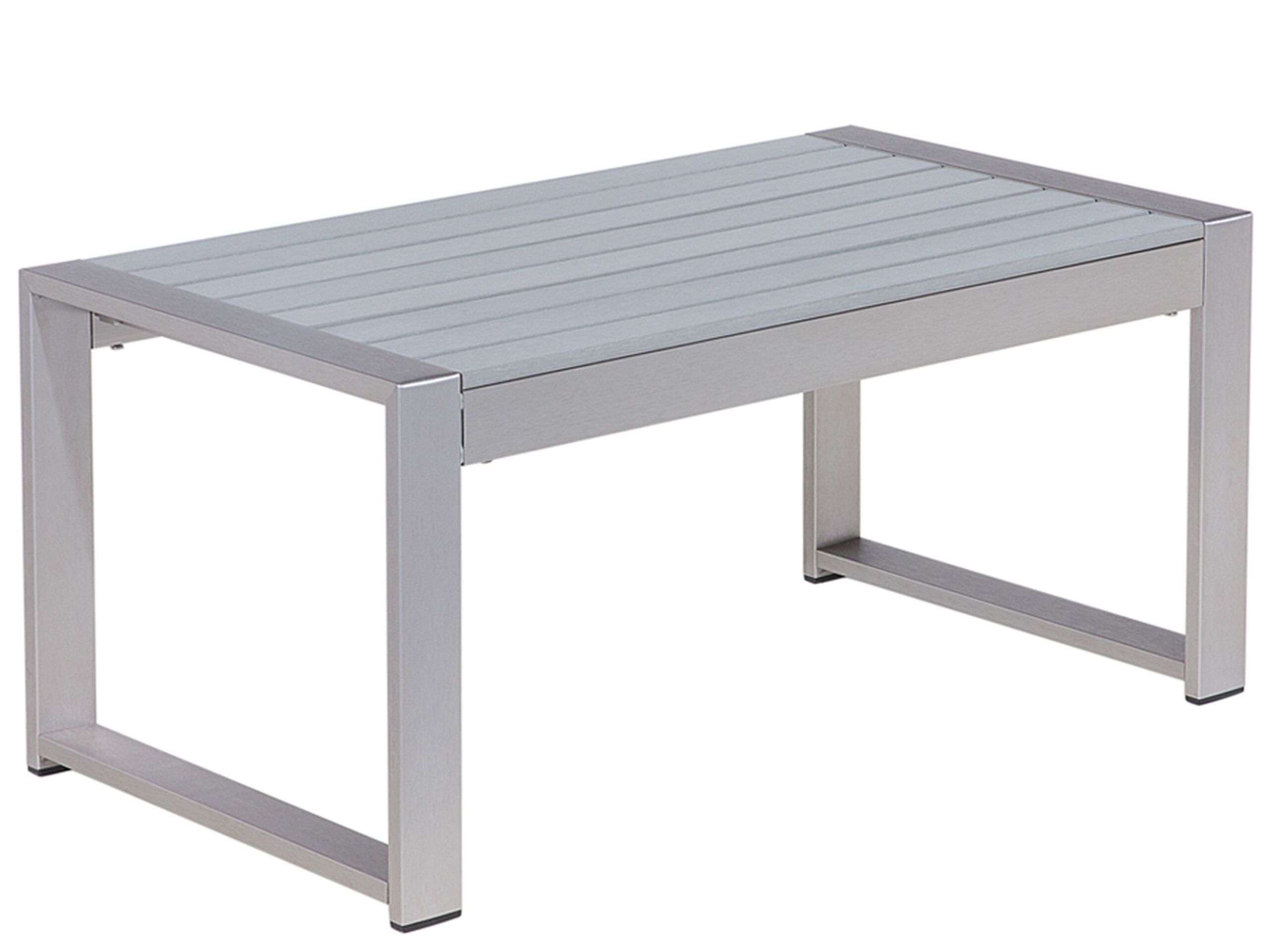 Aluminium Garden Coffee Table 90 x 50 cm Light Grey SALERNO - Gemini Interiors