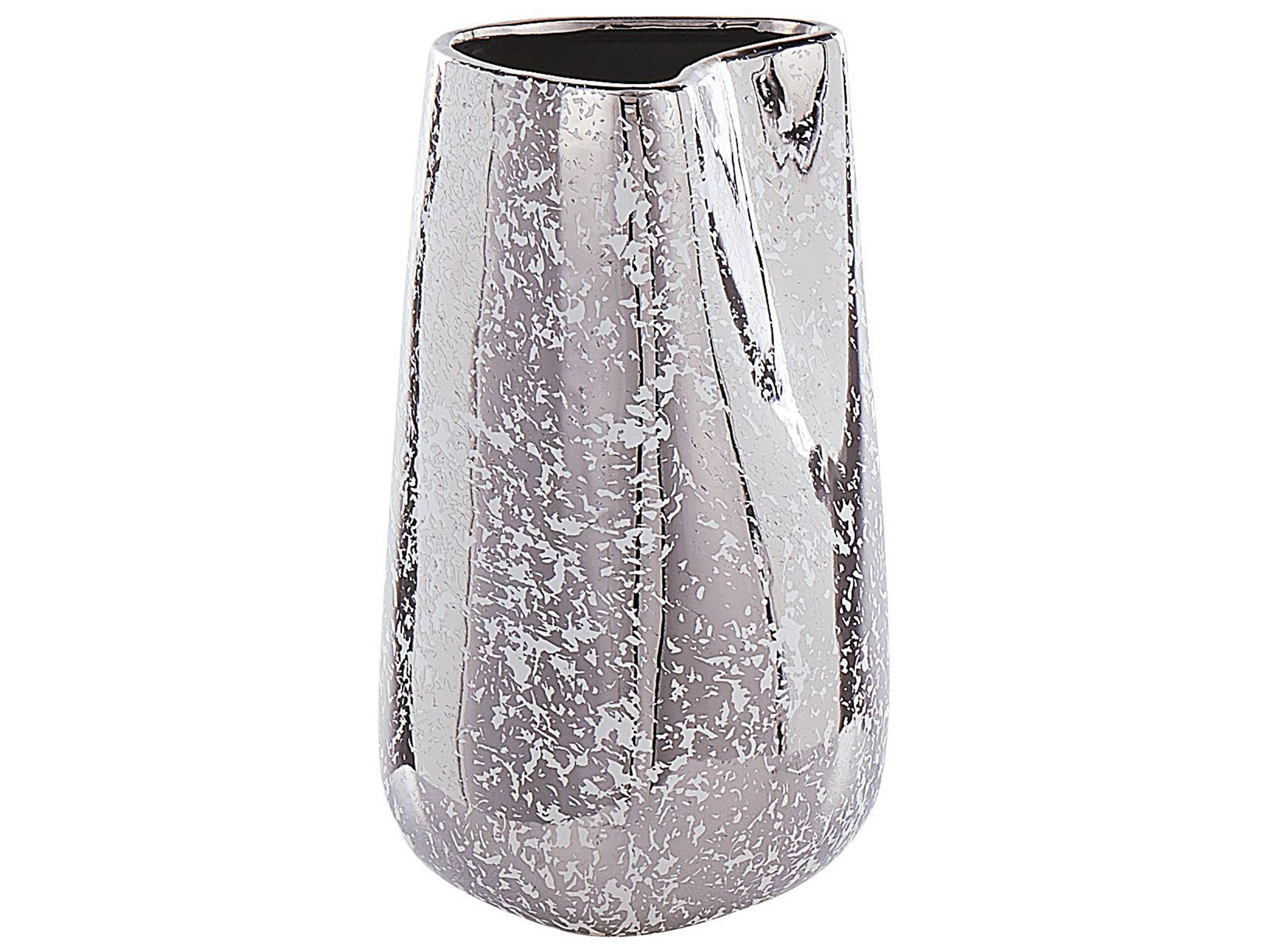 Stoneware Decorative Vase 27 Silver - Gemini Interiors