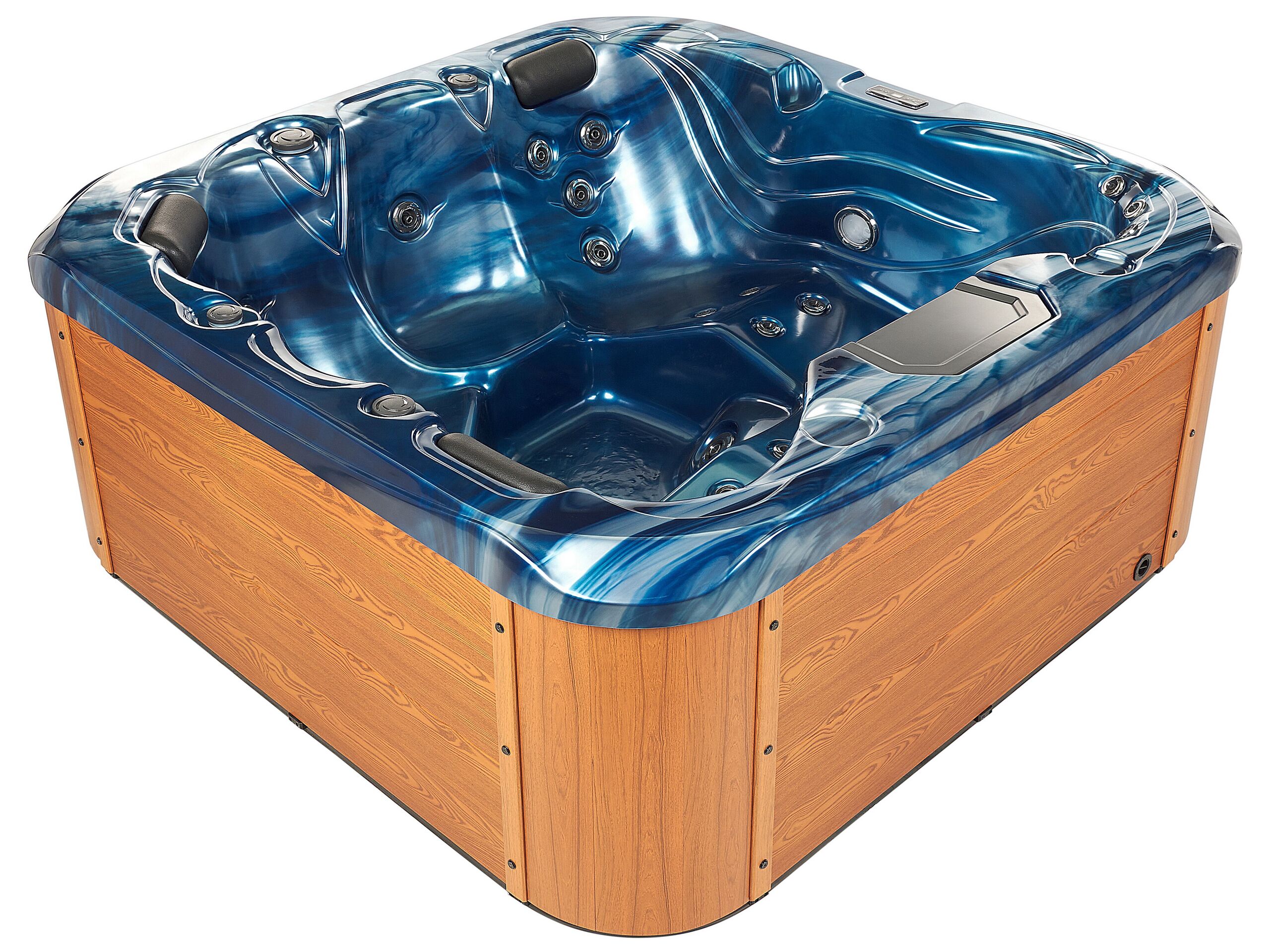 Square Hot Tub with LED Blue LASTARRIA - Gemini Interiors