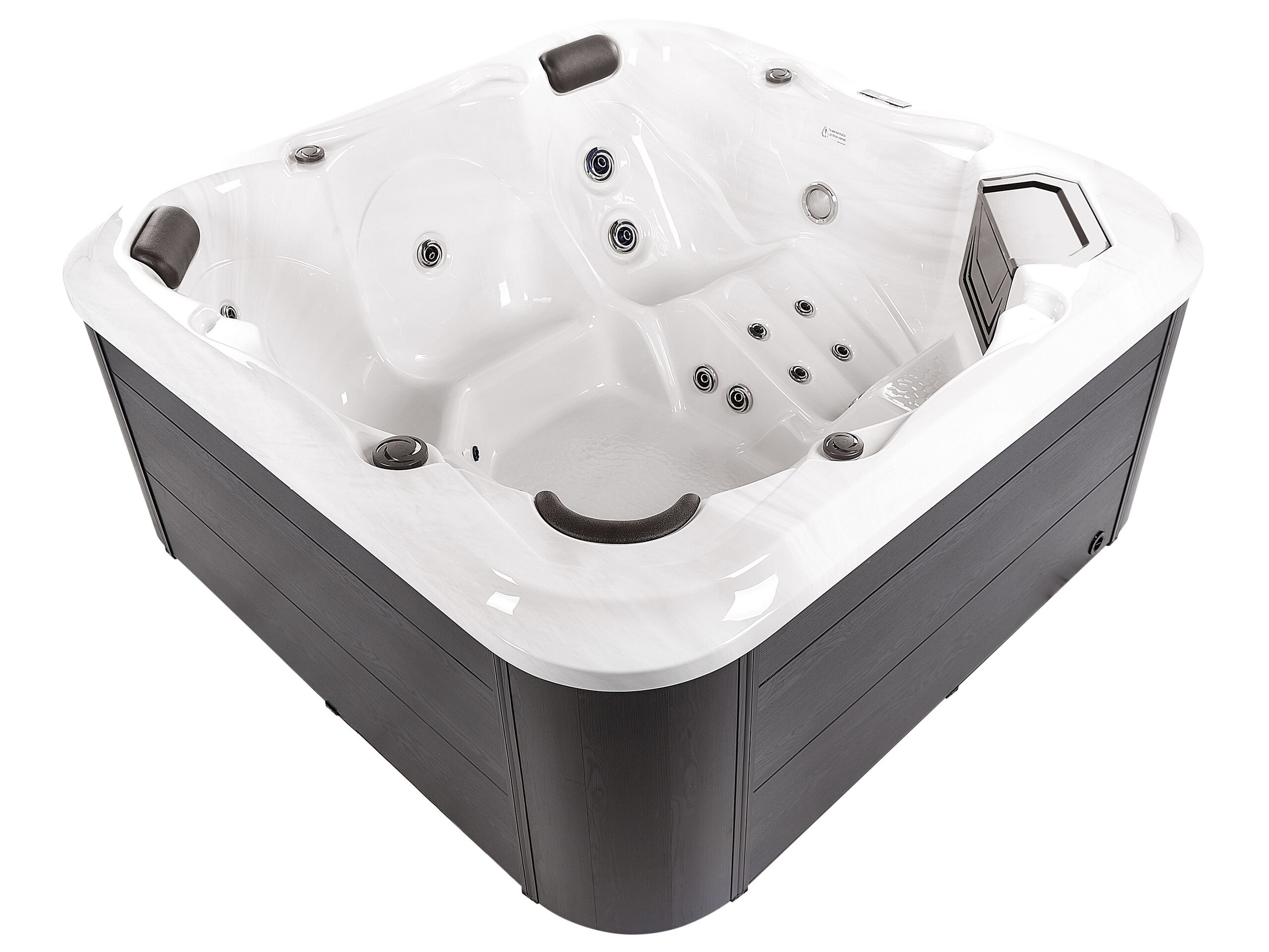 Square Hot Tub with LED White TULAROSA - Gemini Interiors