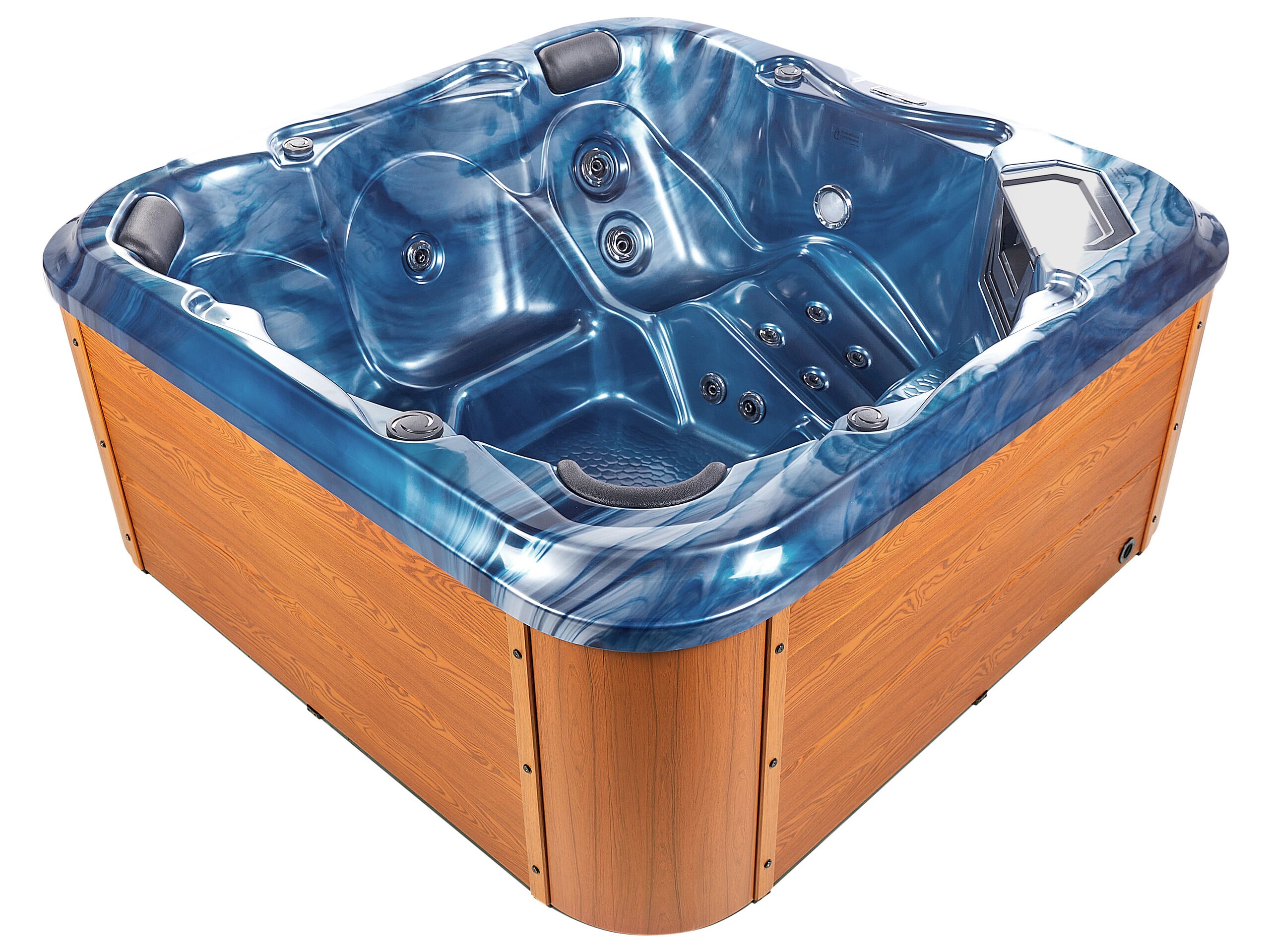 Square Hot Tub with LED Blue TULAROSA - Gemini Interiors