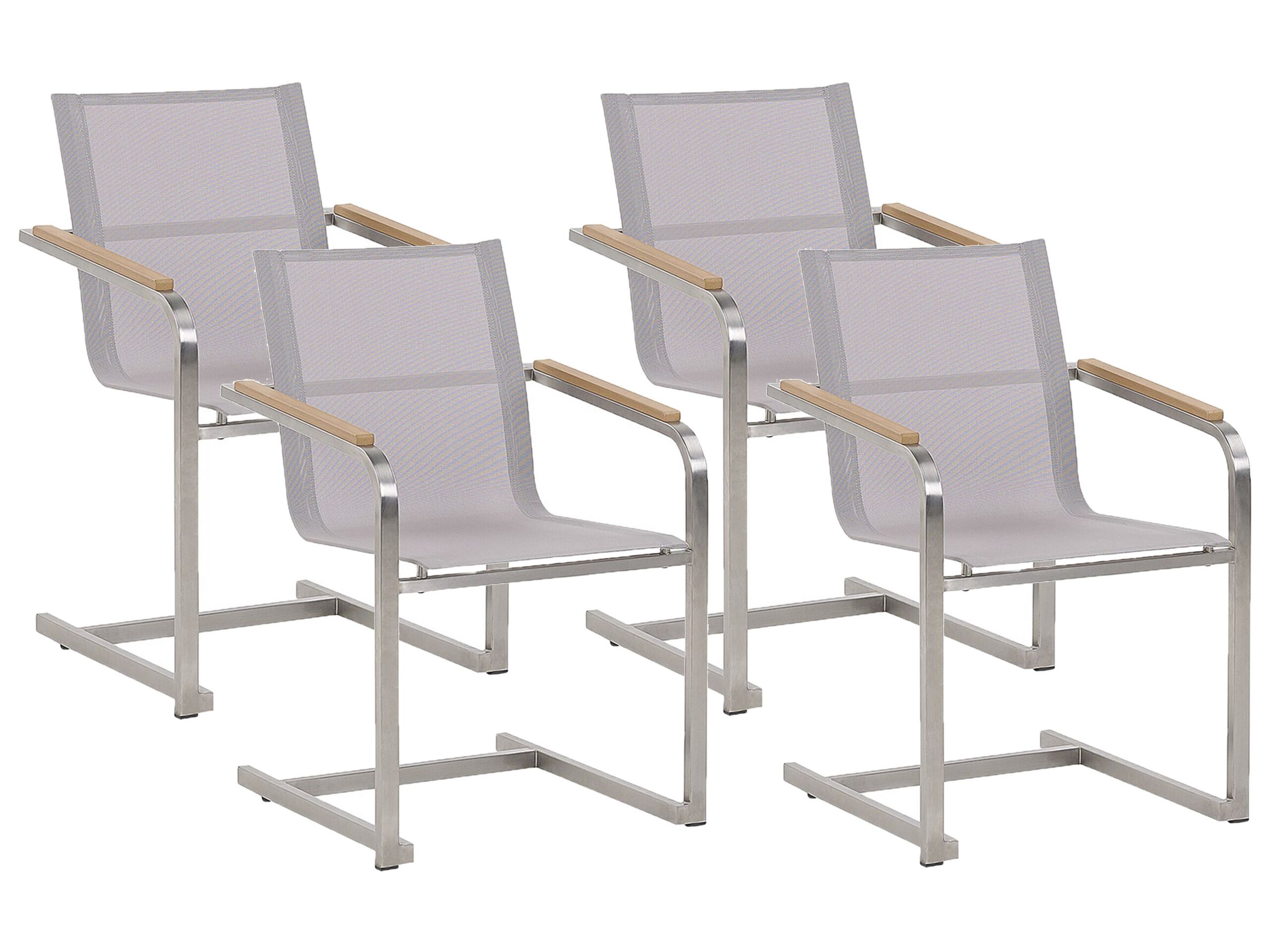 Set of 4 Garden Chairs Beige COSOLETO - Gemini Interiors