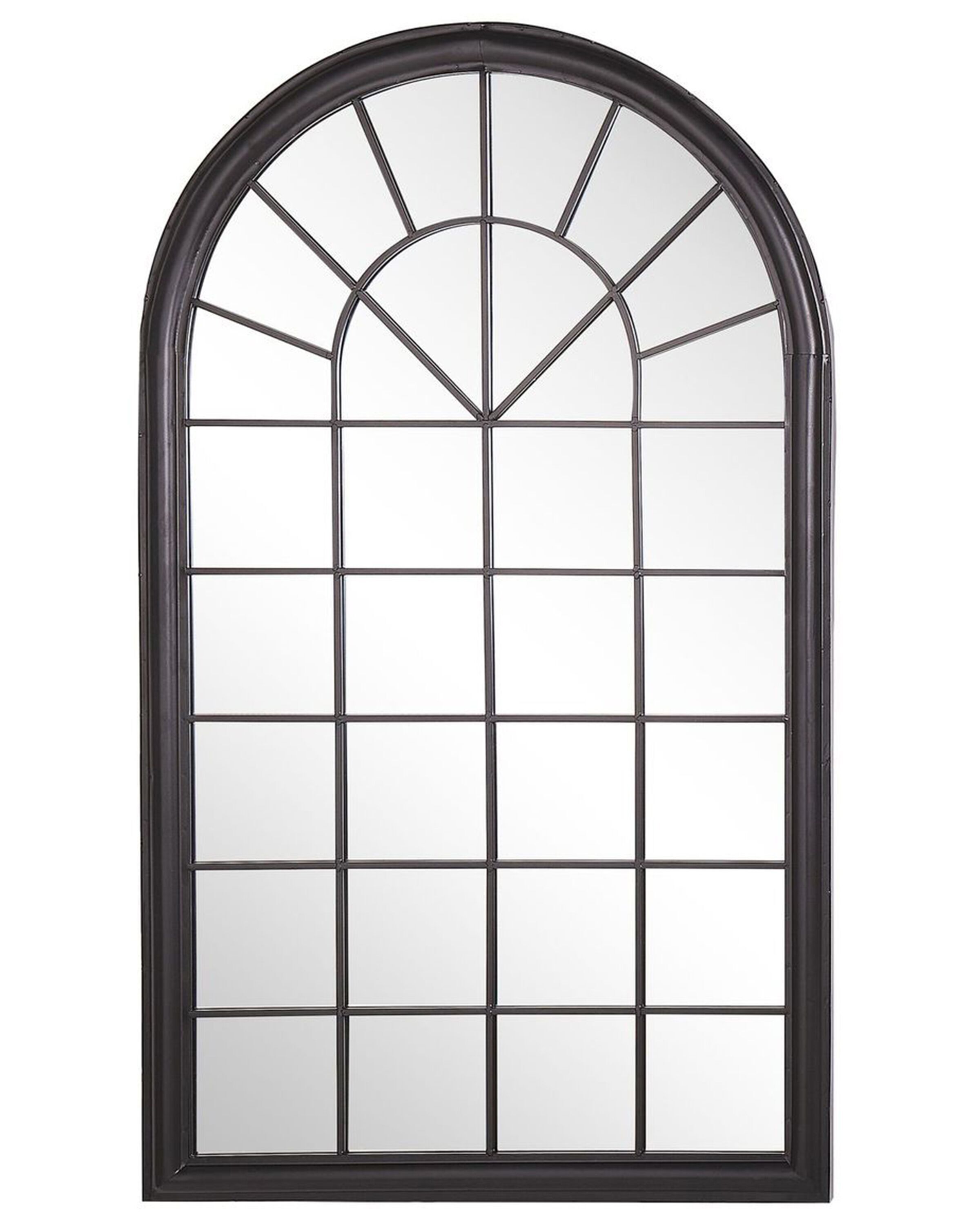Metal Window Wall Mirror 77x130cm Black - Gemini Interiors