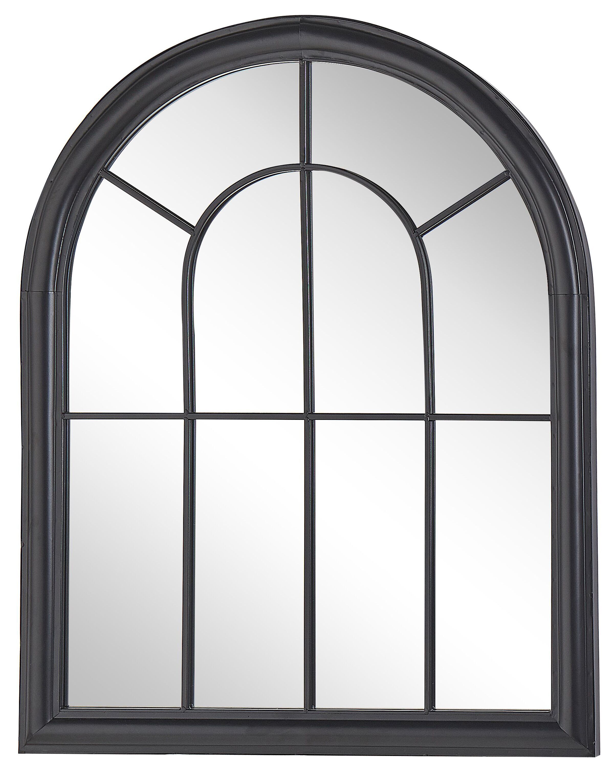 Metal Window Wall Mirror 69x89cm Black - Gemini Interiors