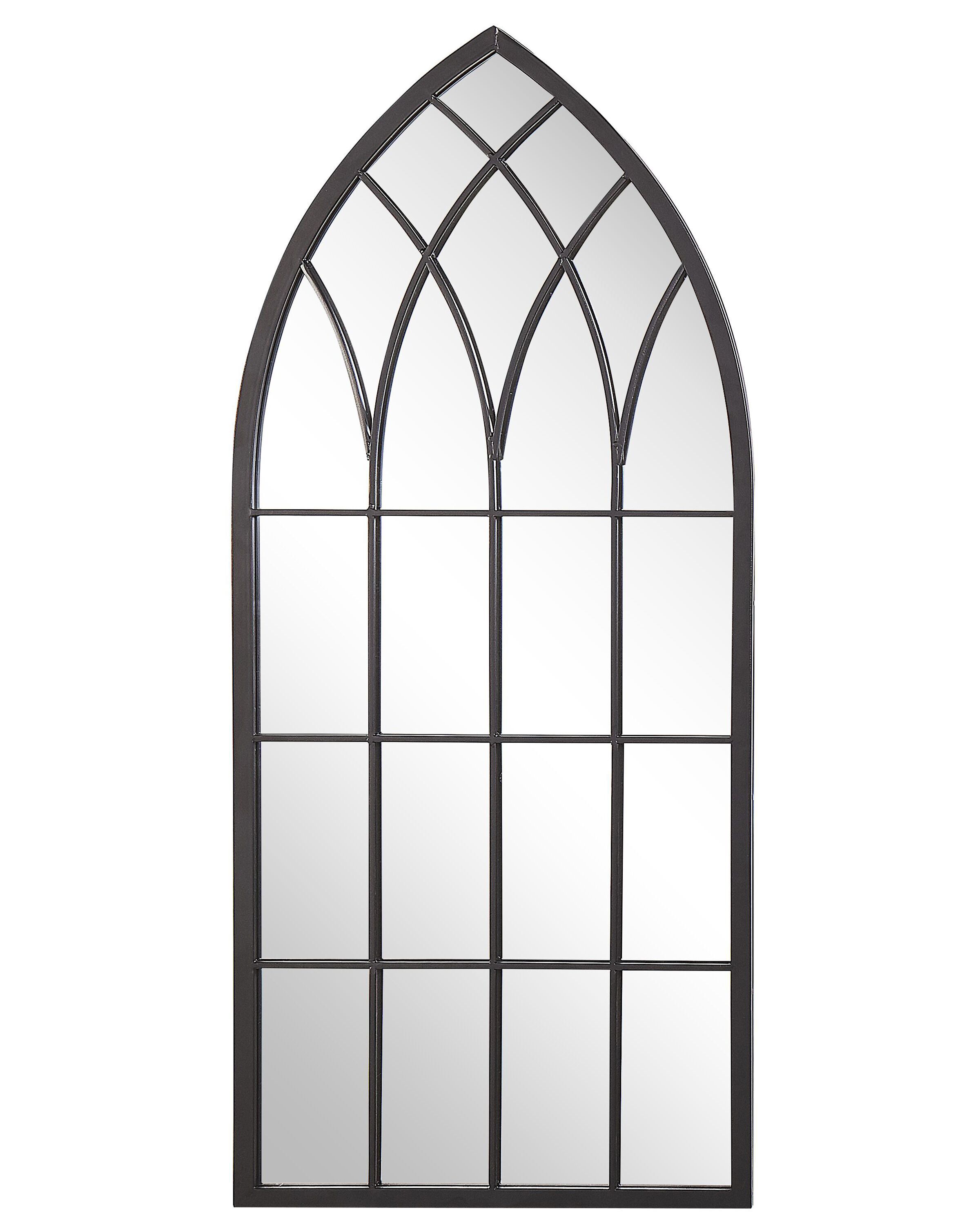 Metal Window Wall Mirror 50x115cm Black - Gemini Interiors