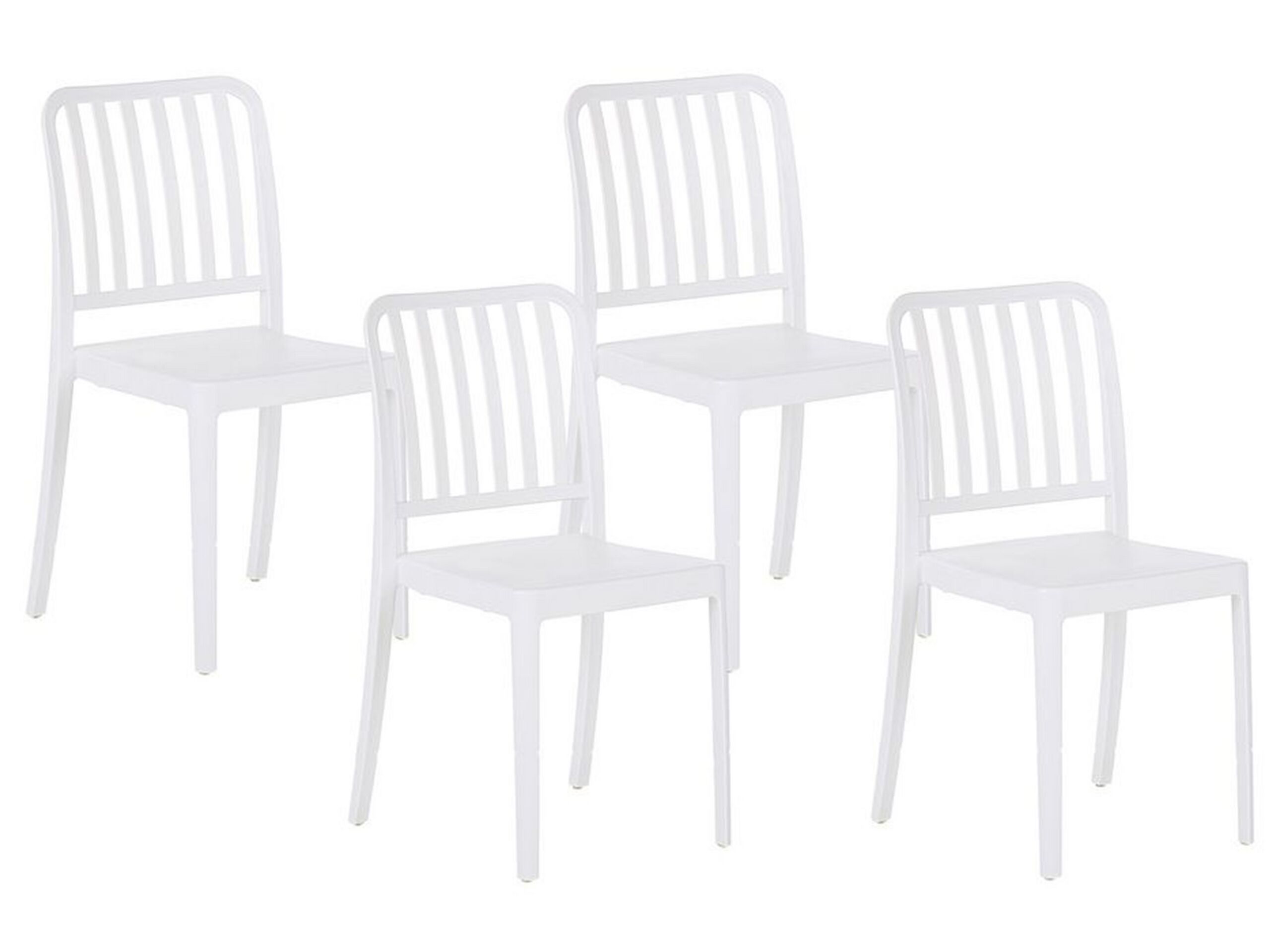 Set of 4 Garden Chairs White SERSALE - Gemini Interiors