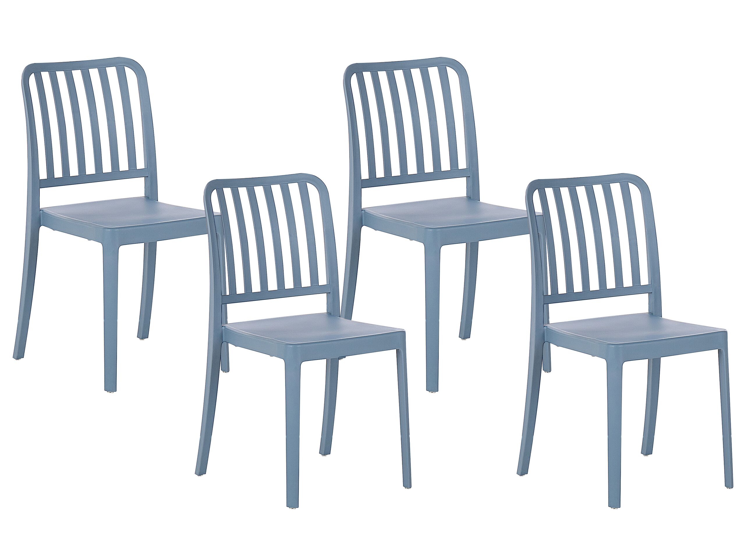 Set of 4 Garden Chairs Blue SERSALE - Gemini Interiors